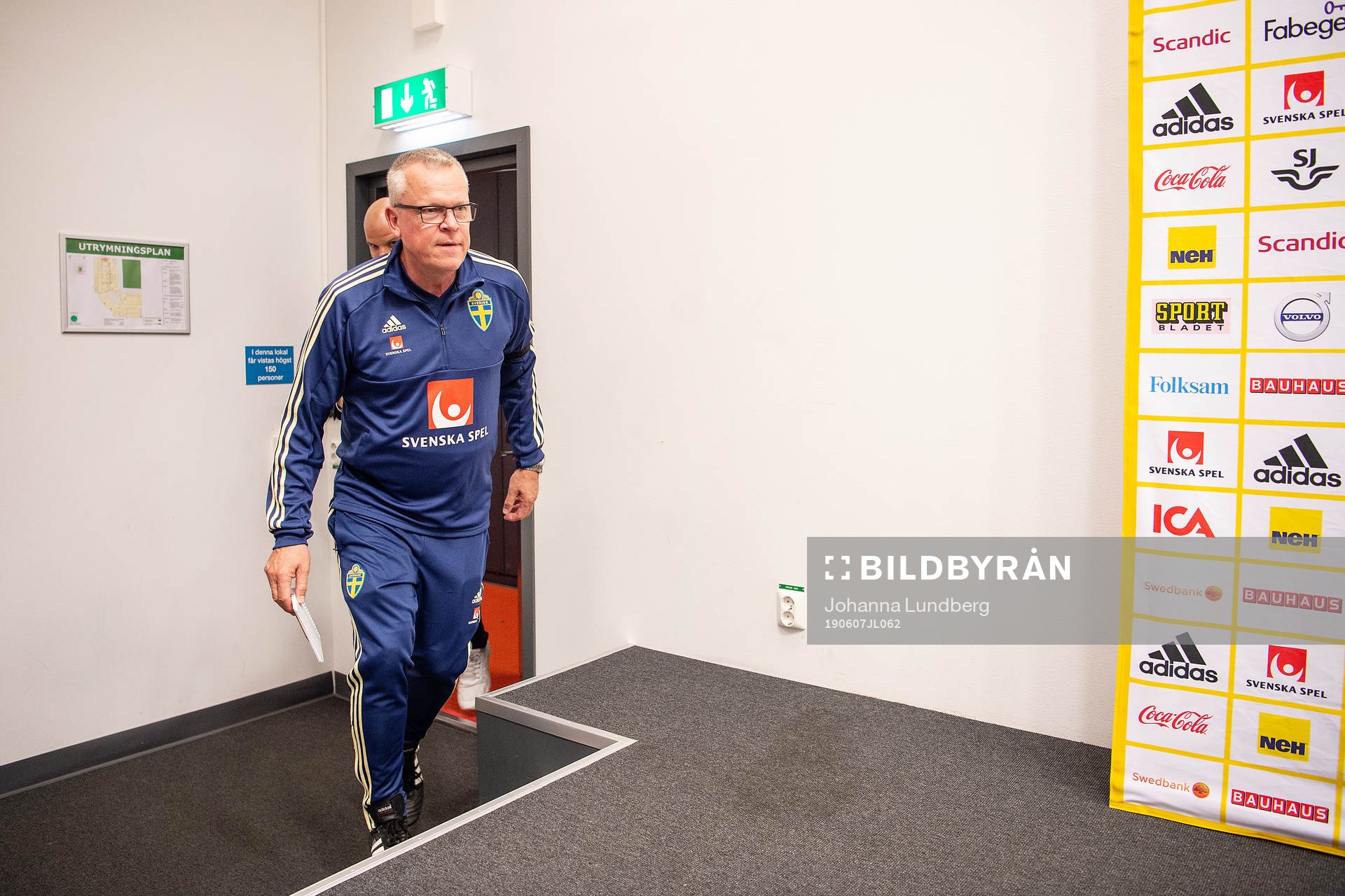 head coach Janne Andersson of Sweden attends a press