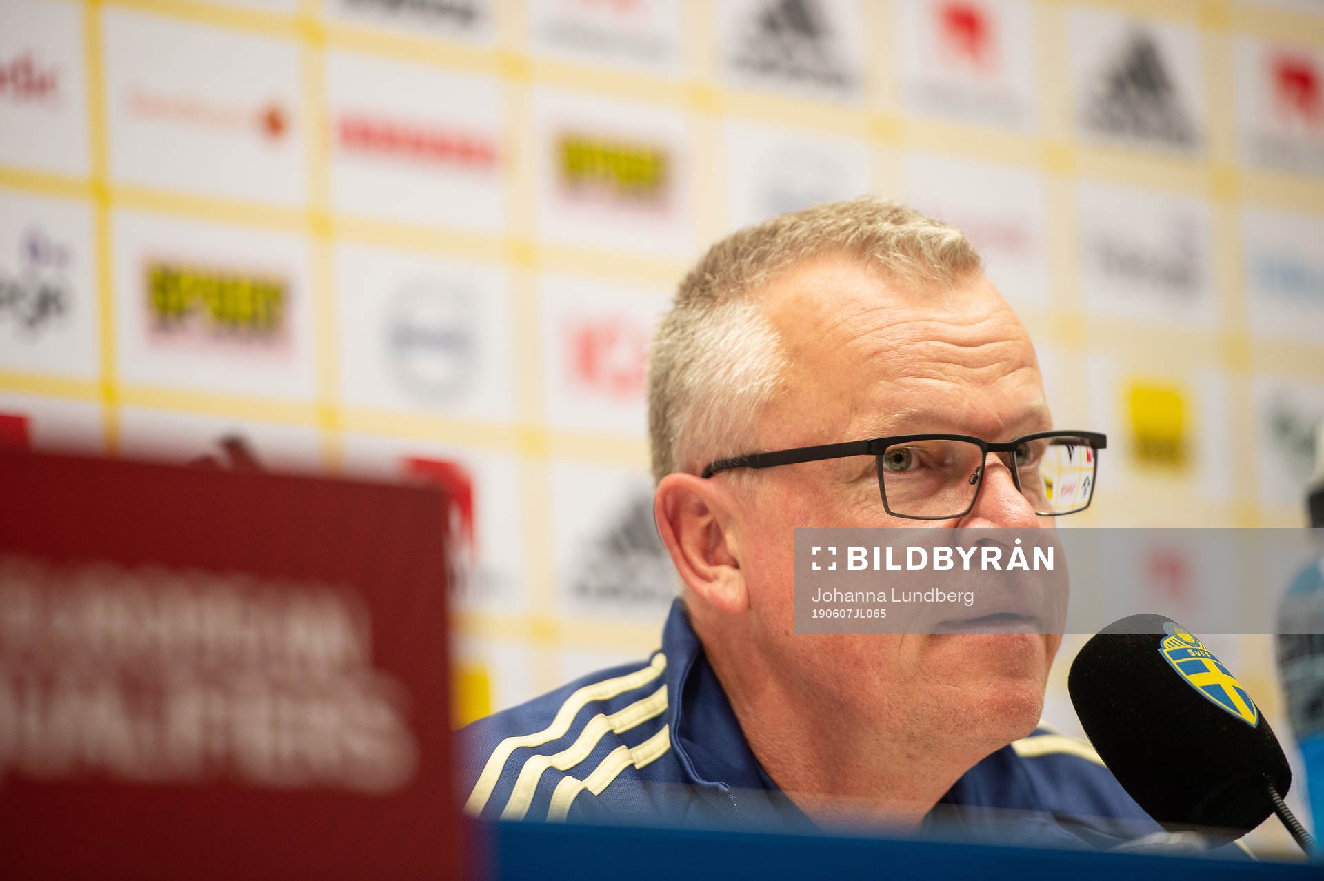 head coach Janne Andersson of Sweden attends a press