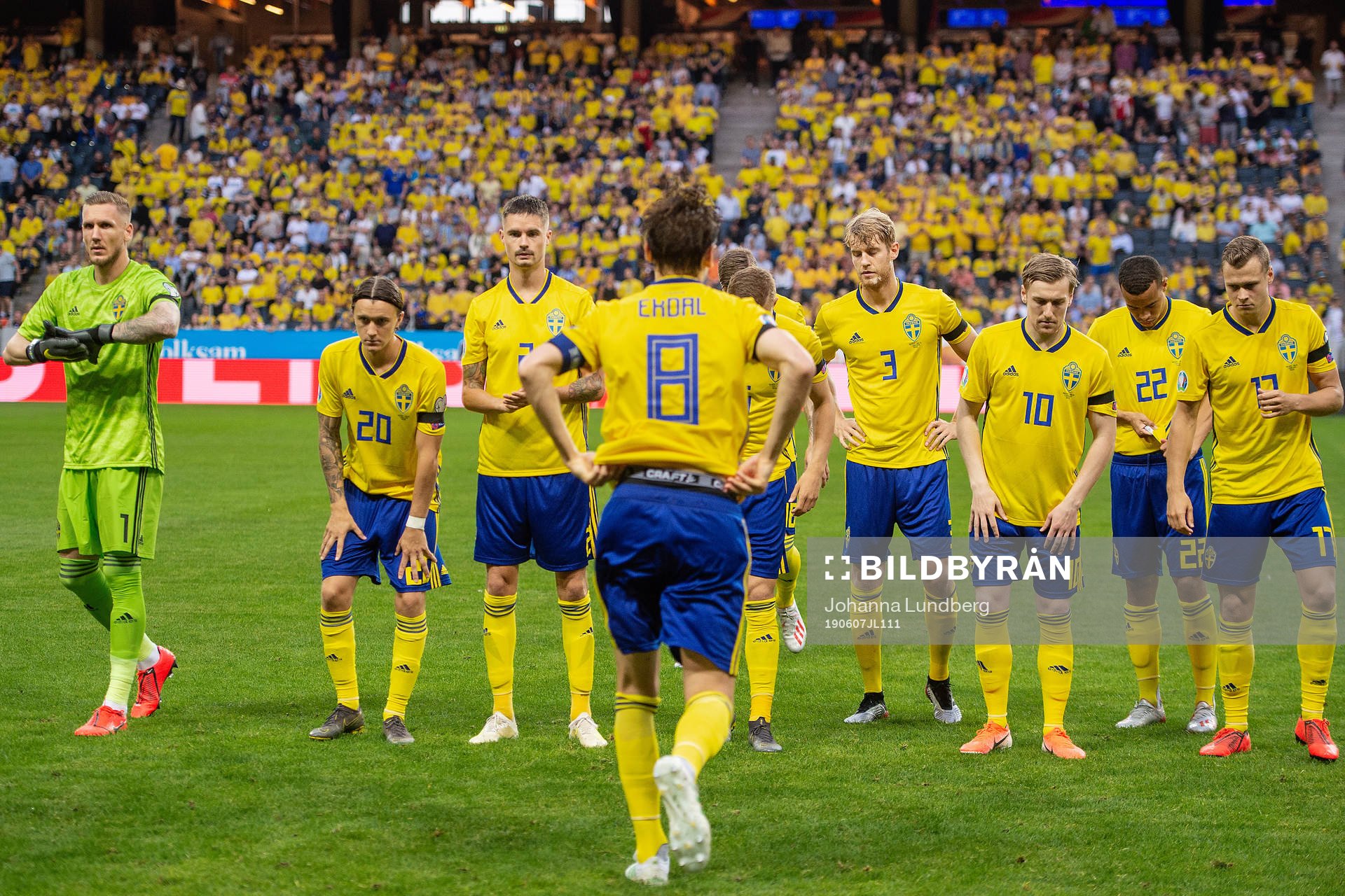 goalkeeper Robin Olsen, Kristoffer Olsson, Mikael Lustig,