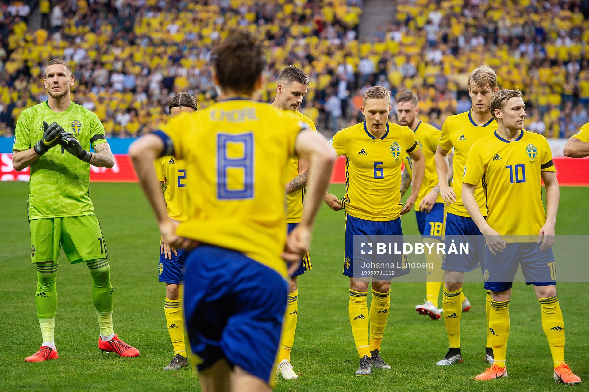 goalkeeper Robin Olsen, Albin Ekdal, Mikael Lustig, Ludwig