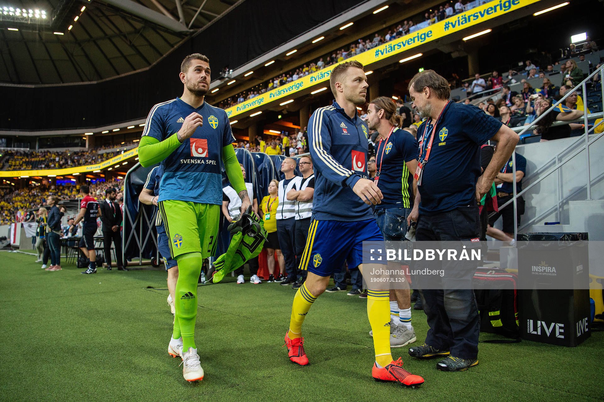 goalkeeper Kristoffer Nordfeldt and Sebastian Larsson