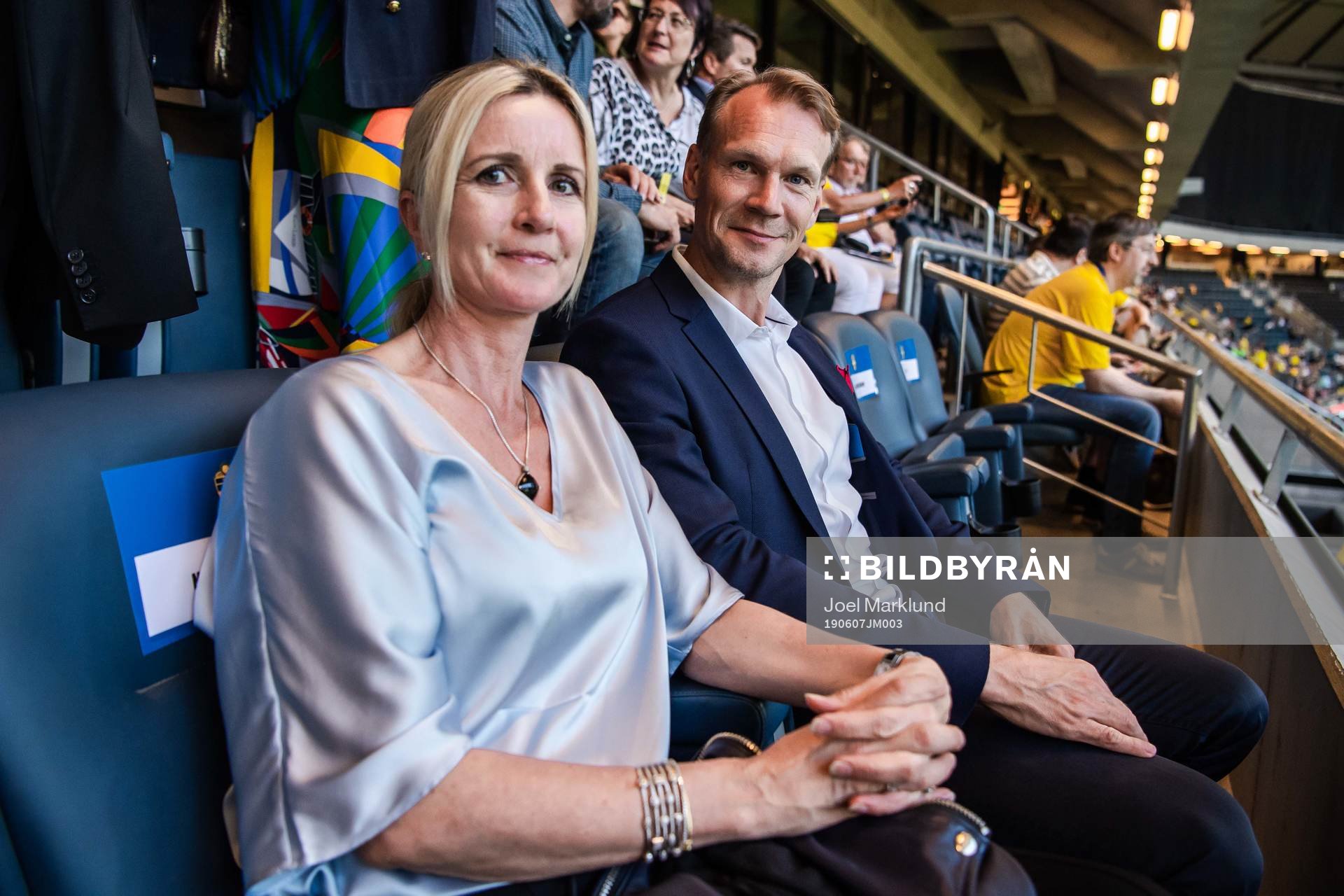Former hockey player Nicklas Lidström with wife Annika
