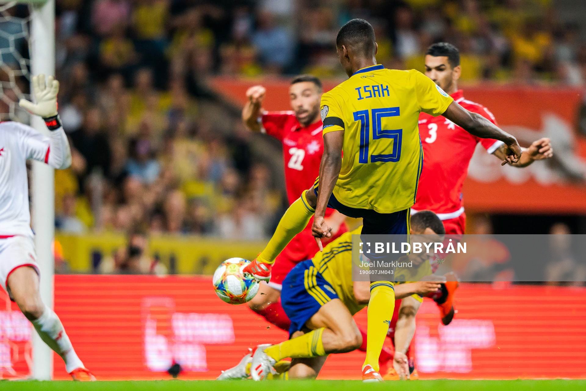 Alexander Isak of Sweden scores 3-0