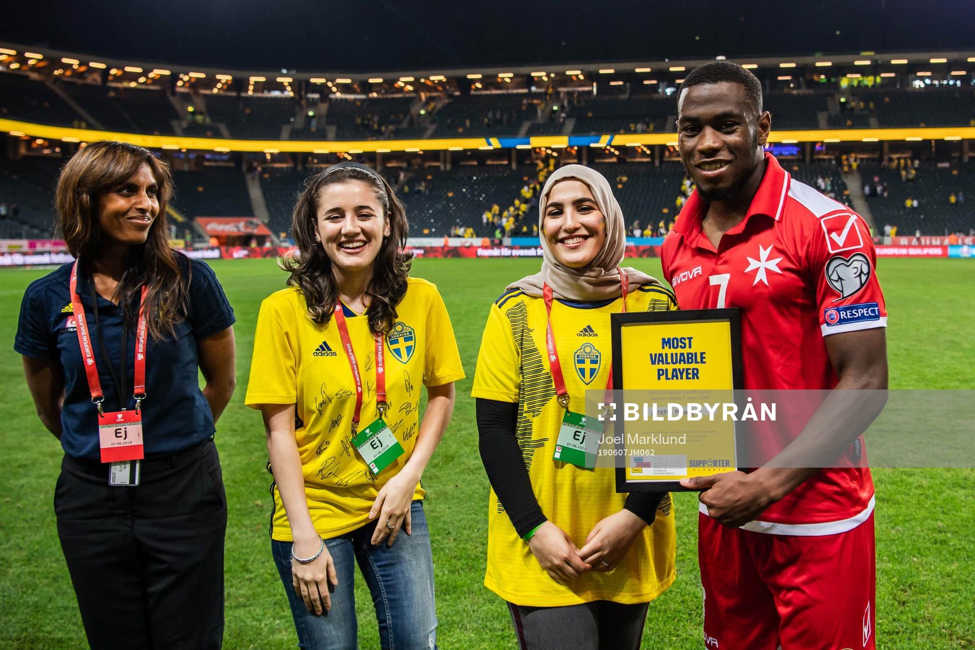 Jonathan Caruana of Malta receives Most Valuable Player
