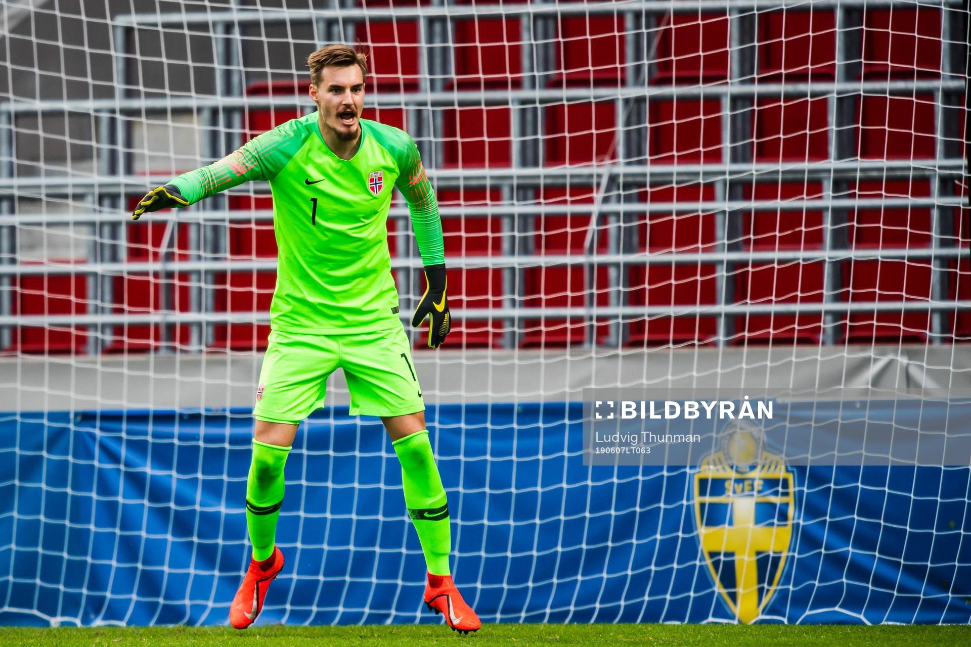 Goalkeeper Christian Kjetil Haug of Norway