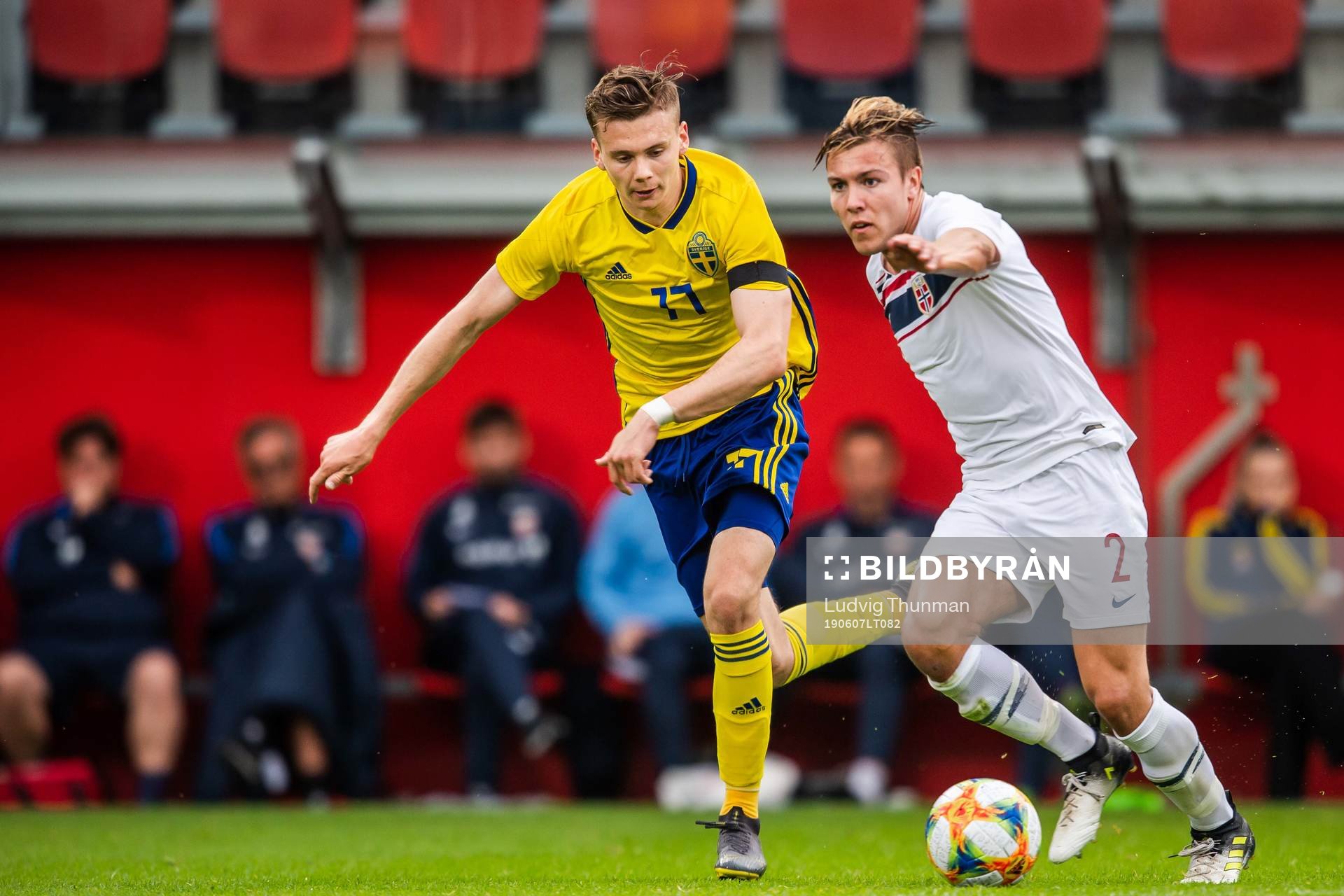 Jake Larsson of Sweden and Fredrik André Bjørkan of Norway
