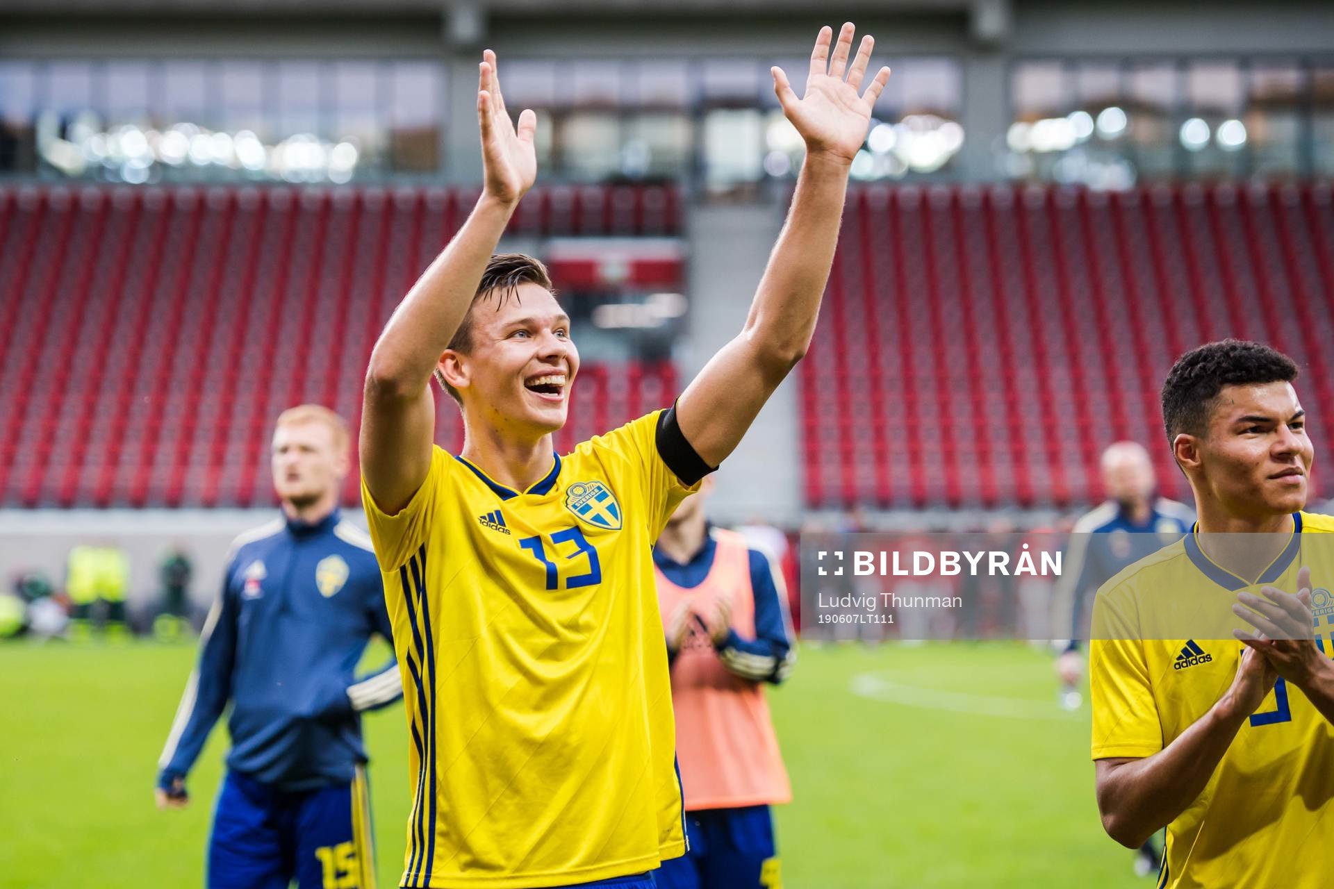 Gustav Svensson of Sweden celebrates
