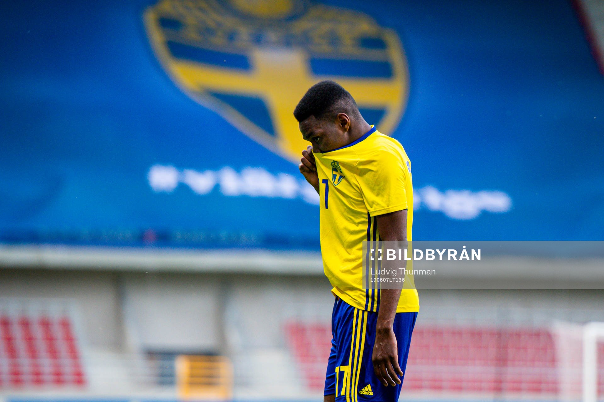 Joel Asoro of Sweden looks dejected