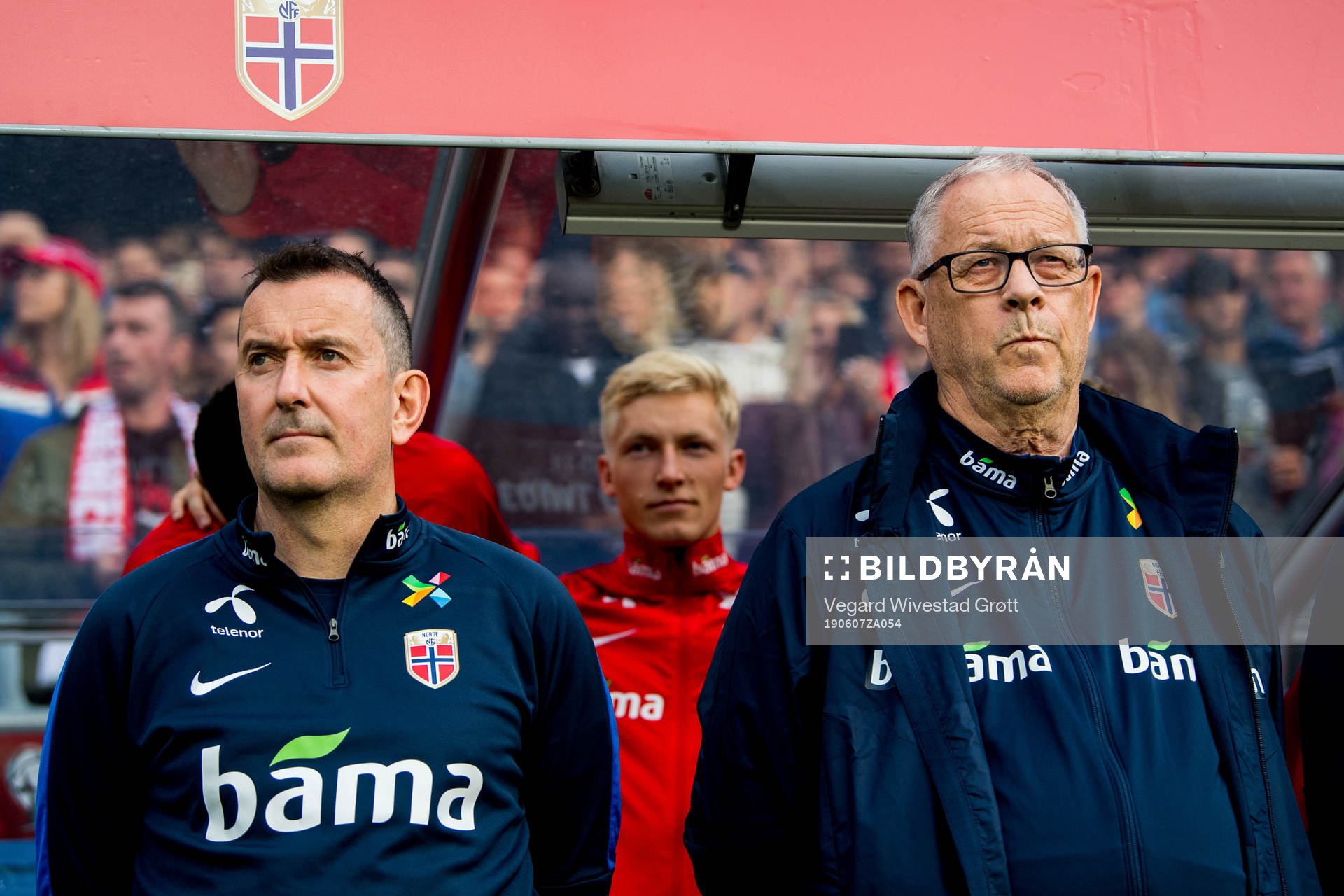 Per Joar Hansen, assistant coach, and Lars Lagerbäck, head