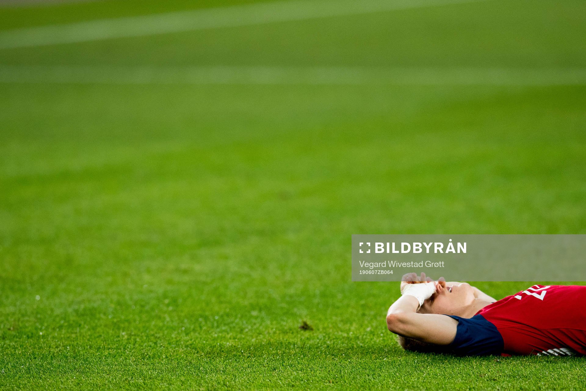 Martin Ødegaard of Norway looks dejected