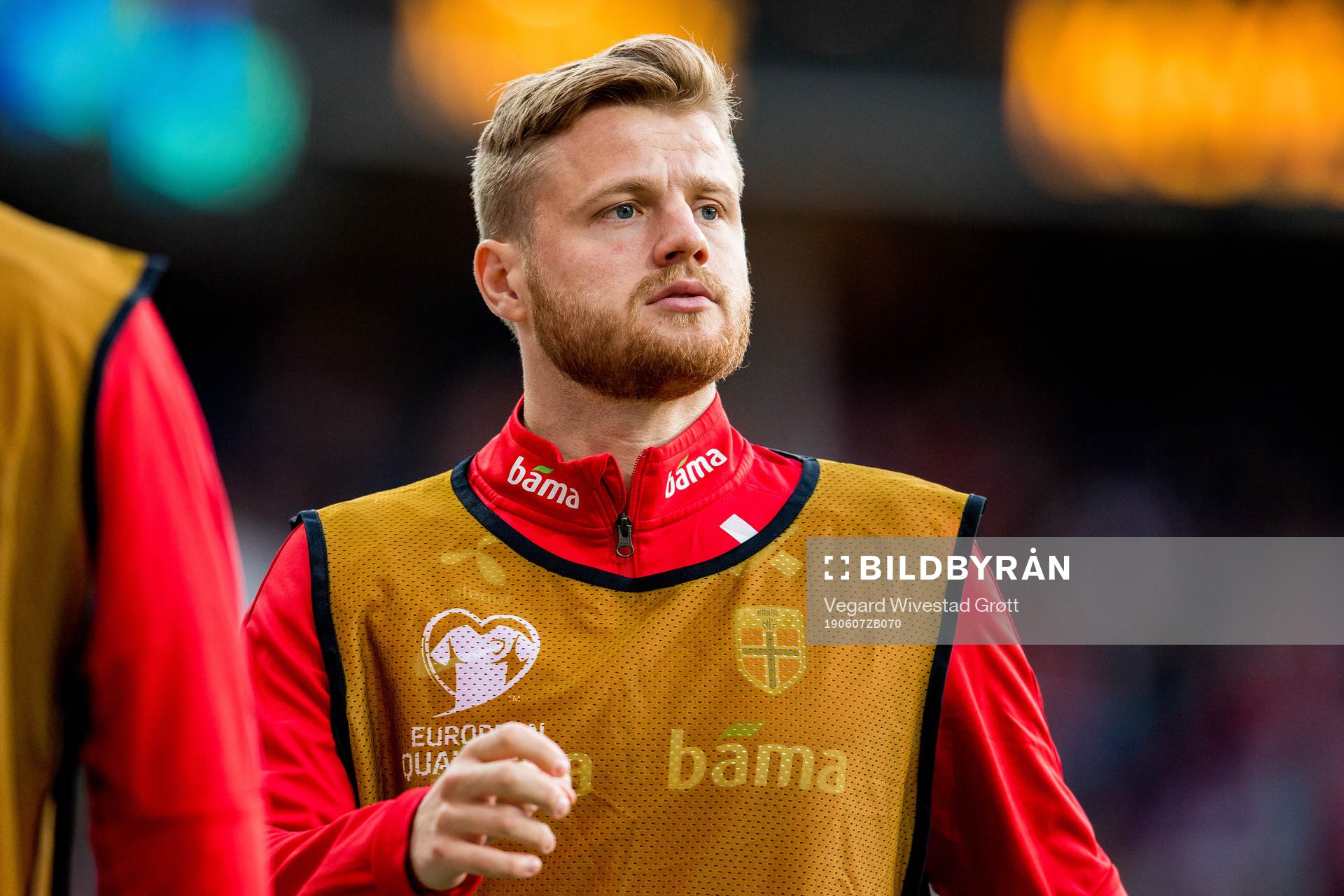 Fredrik Midtsjø of Norway warms up