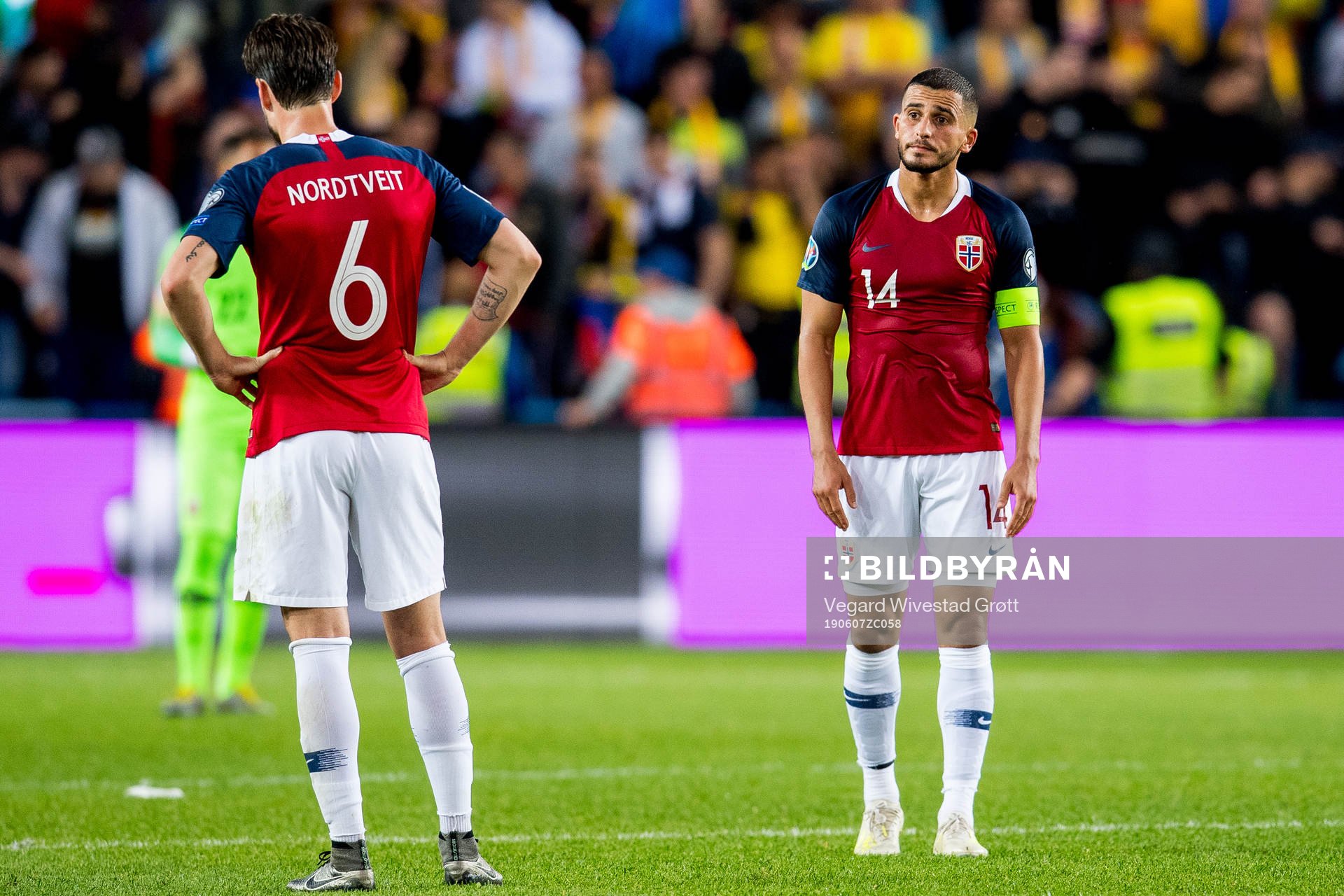 Omar Elabdellaoui of Norway looks dejected