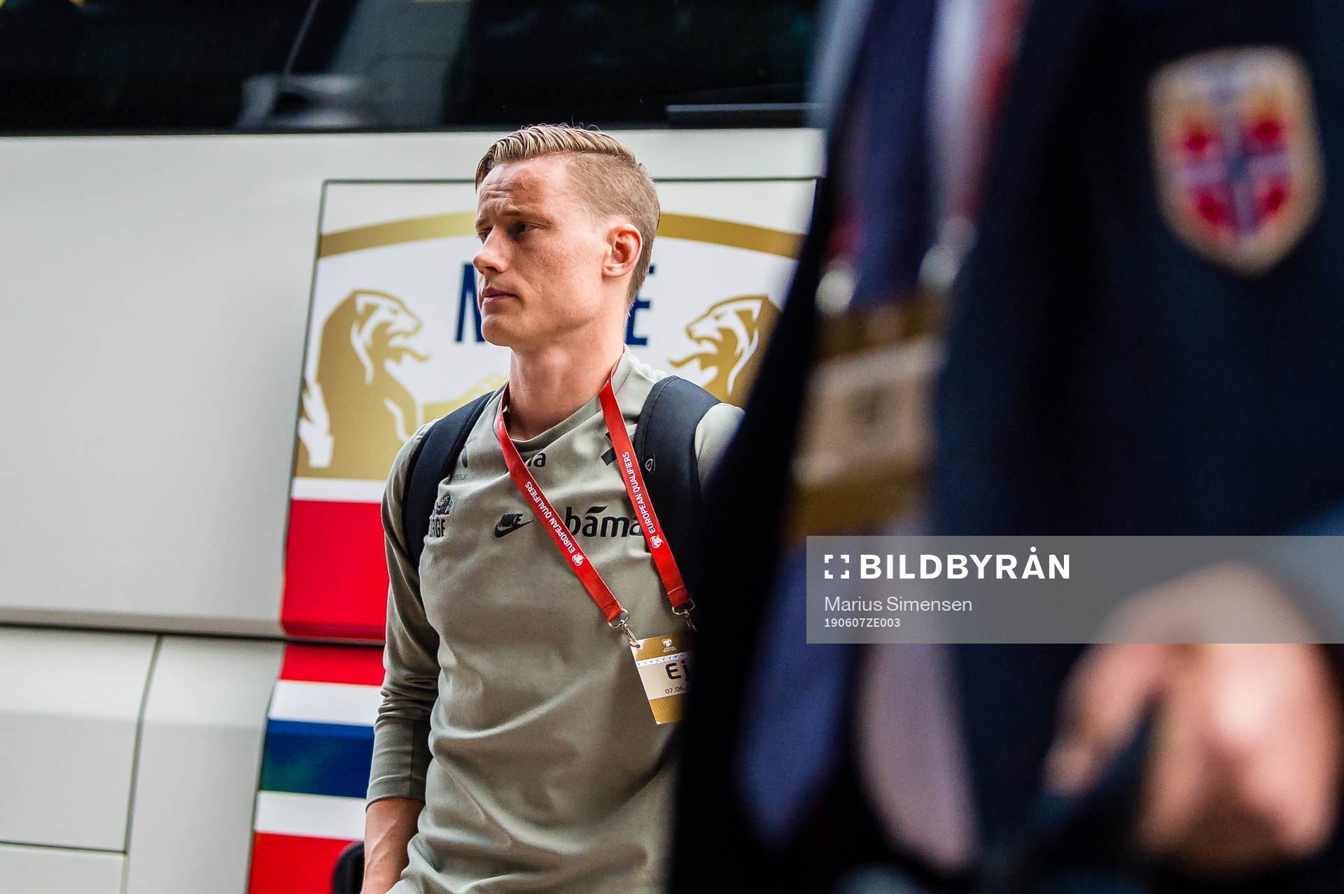 Sondre Løvseth Rossbach of Norway arrives