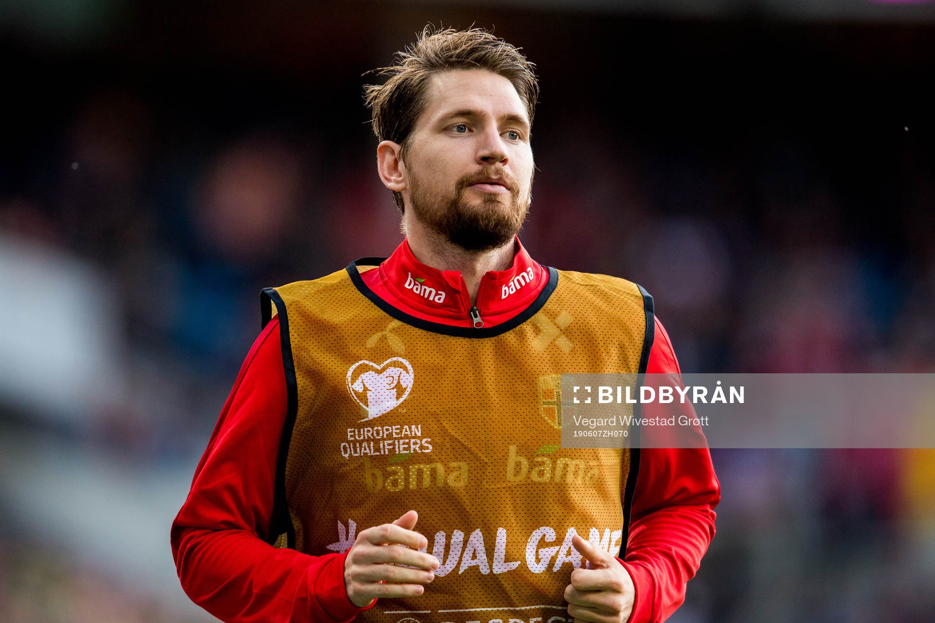 Stefan Strandberg of Norway warms up
