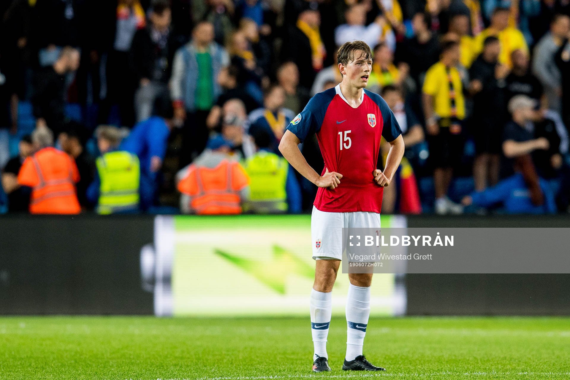 Sander Berge of Norway looks dejected