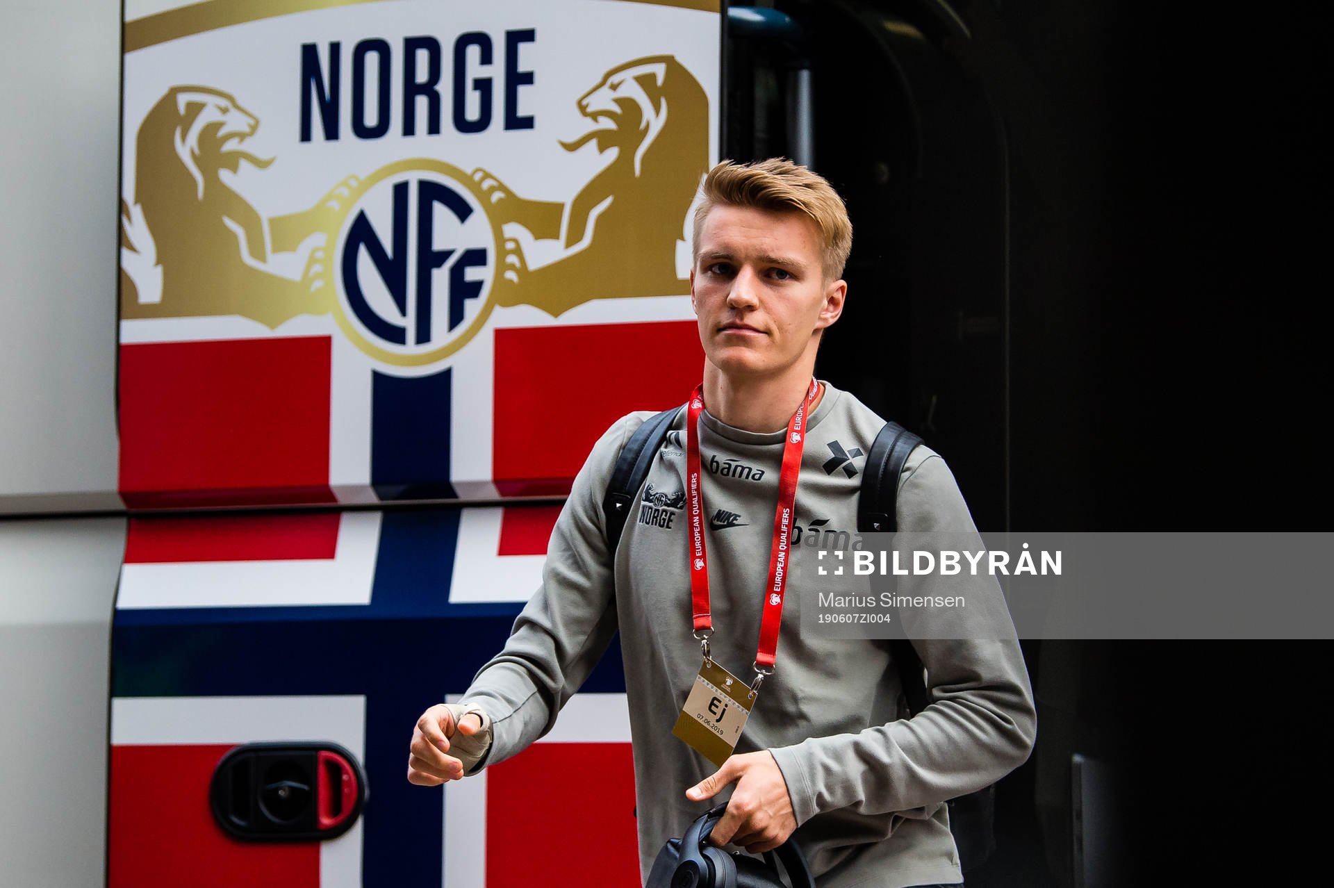 Martin Ødegaard of Norway arrives