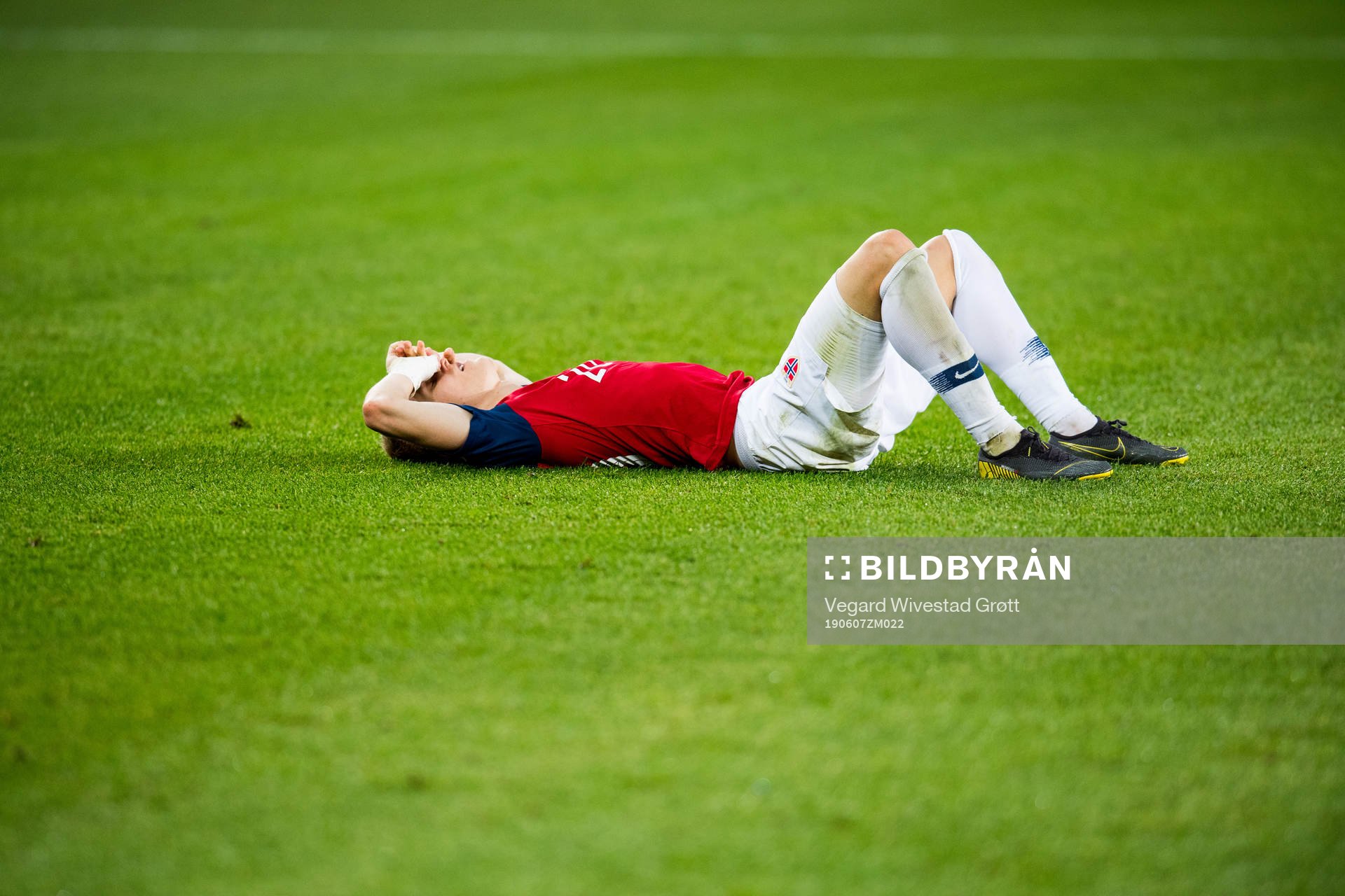 Martin Ødegaard of Norway looks dejected