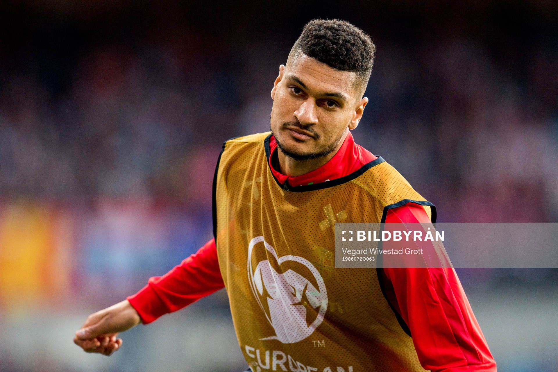 Bjørn Maars Johnsen of Norway warms up
