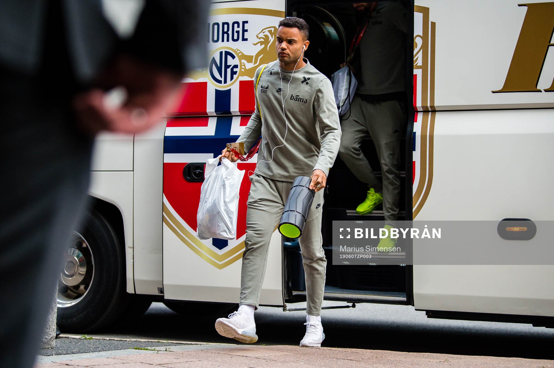 Goalkeeper Sten Grytebust of Norway arrives ahead the UEFA