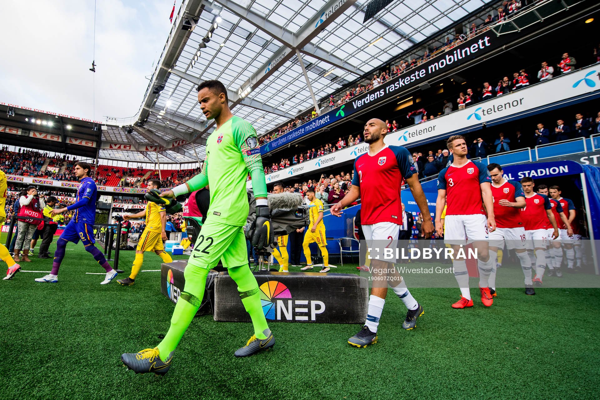 Goalkeeper Sten Grytebust and Haitam Aleesami of Norway