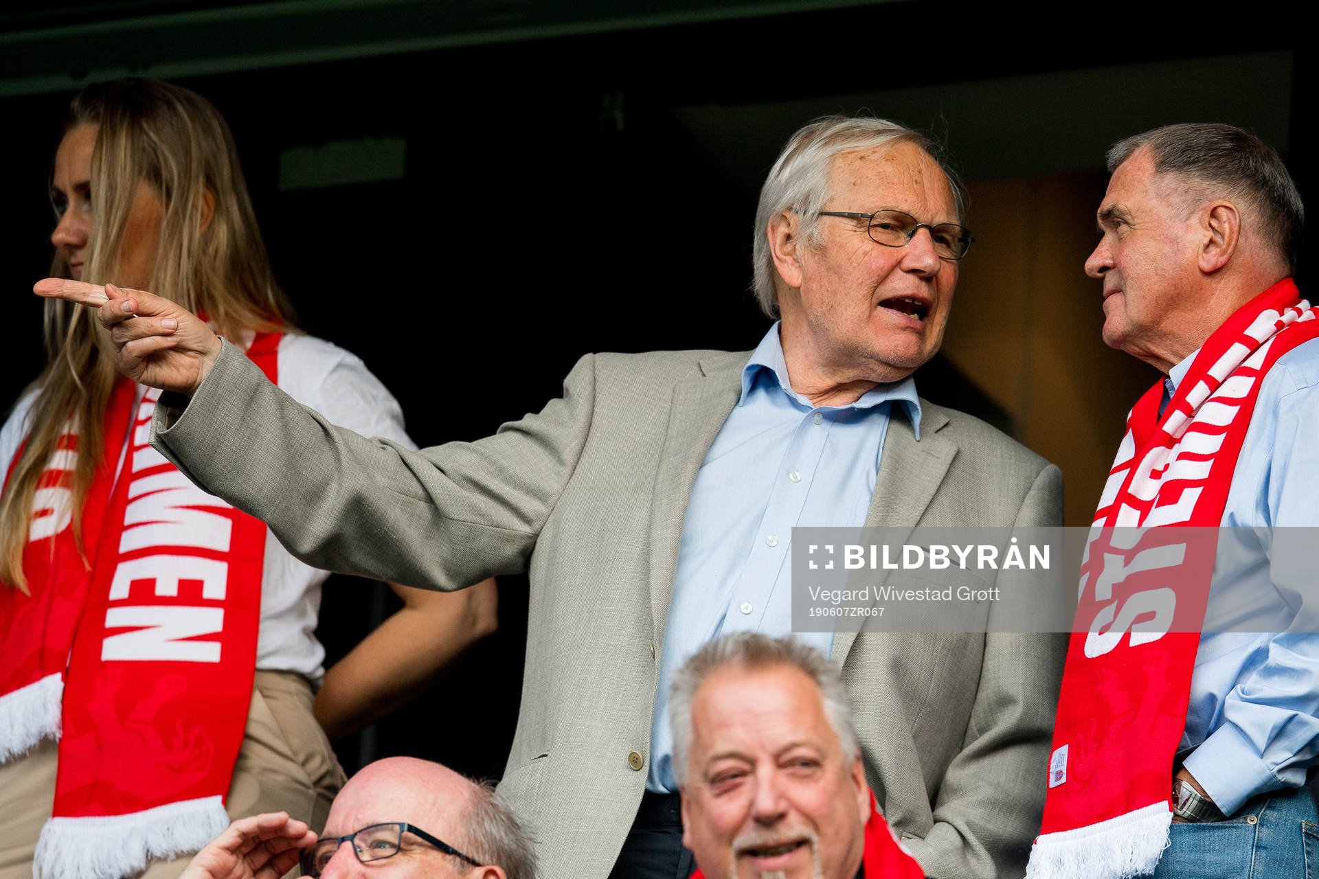 Arne Scheie in the stands