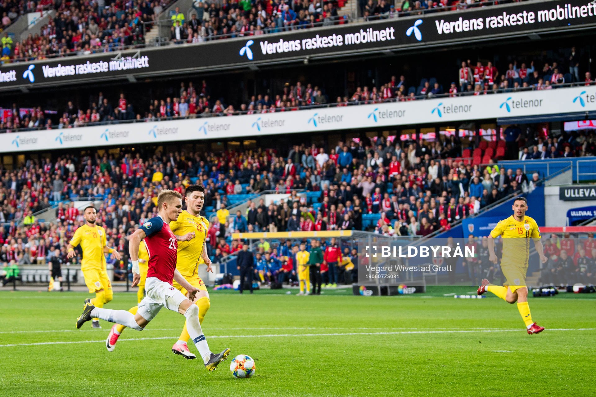 Martin Ødegaard of Norway scores the 2-0 goal