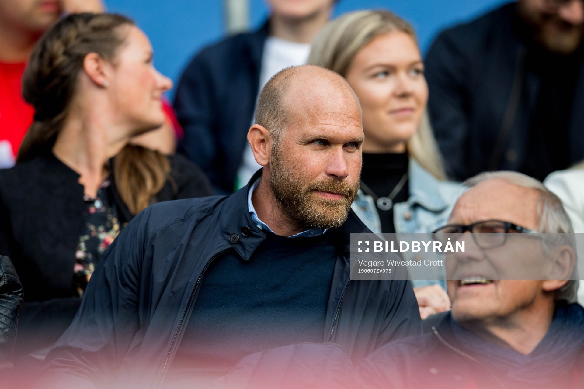 Mikael Dorsin in the stands