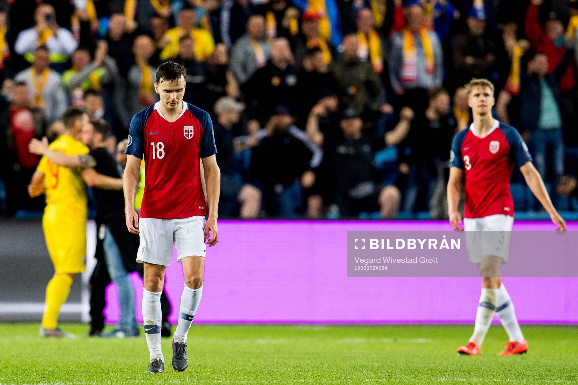 Ole Kristian Selnæs of Norway looks dejected