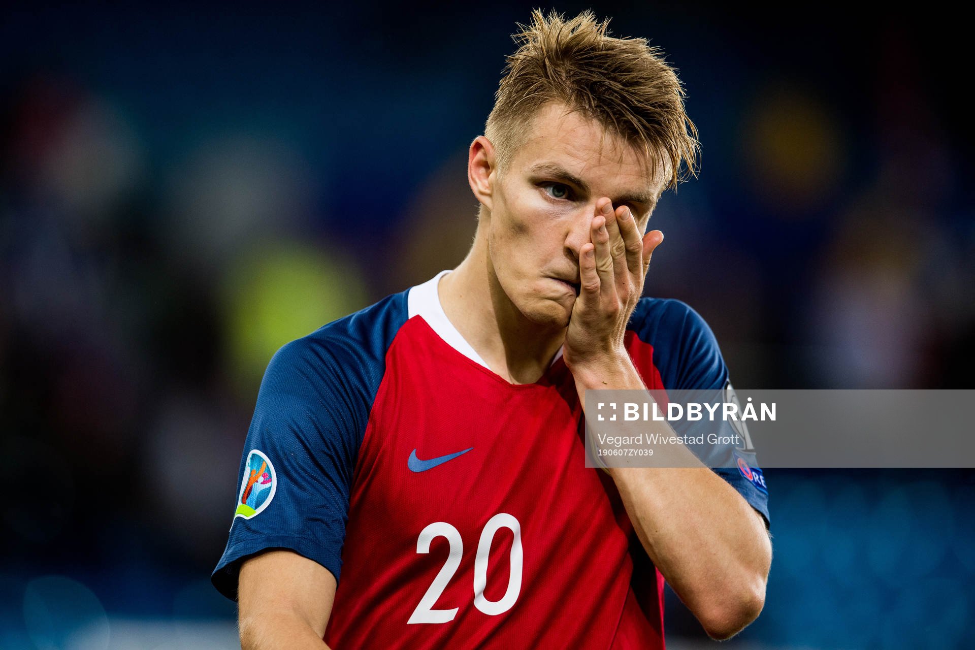 Martin Ødegaard of Norway looks dejected