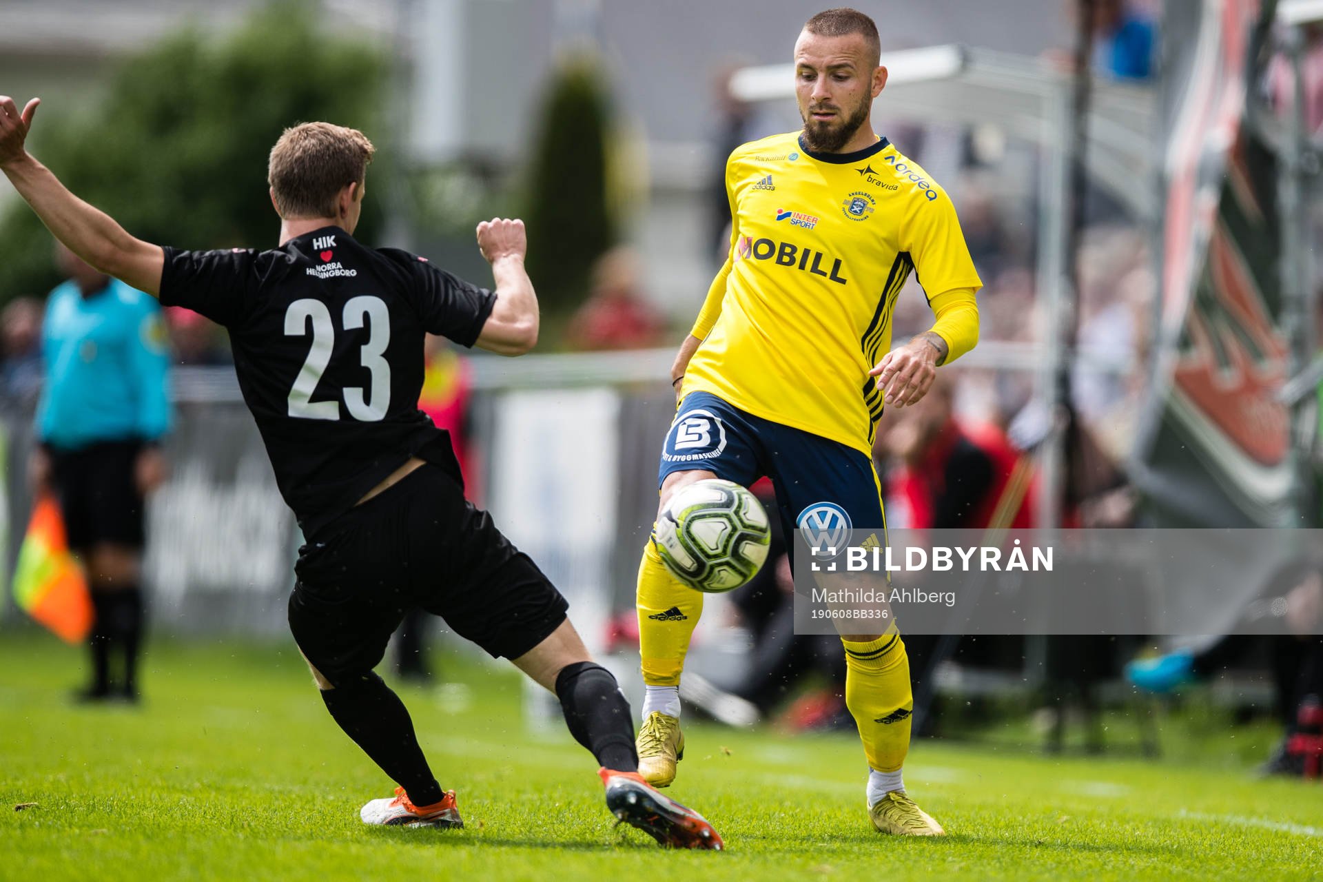 Hittarps Pelle Rosenlind och Ängelholms Filip Pivkovski