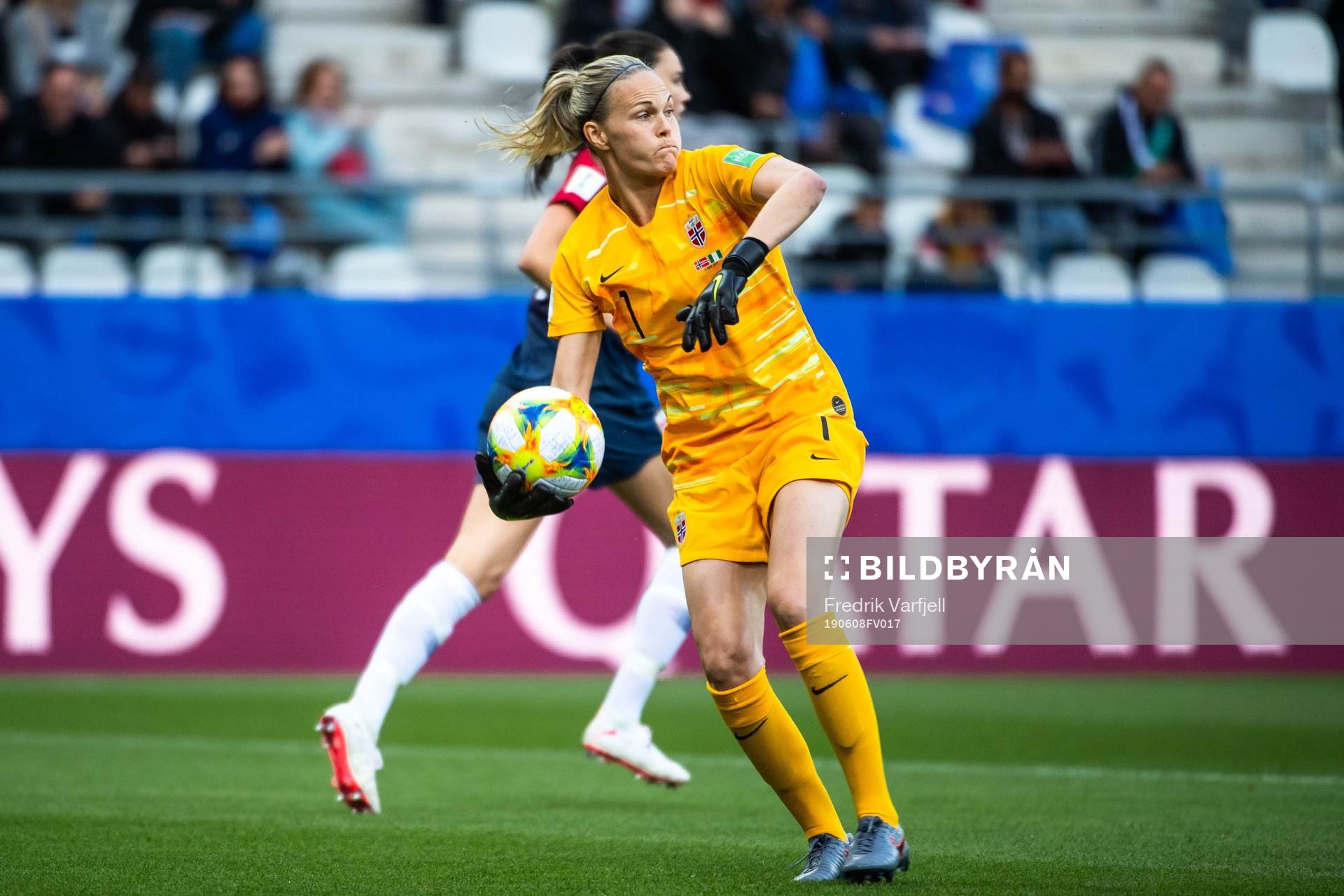 Goalkeeper Ingrid Hjelmseth of Norway