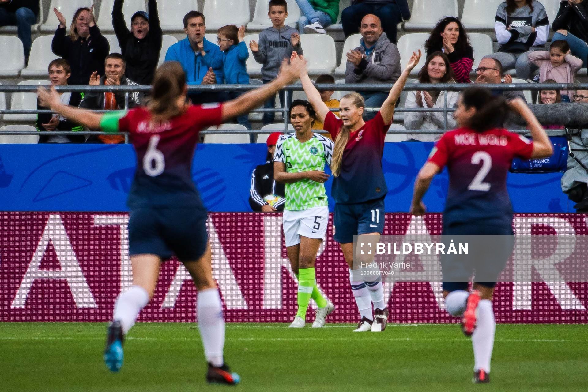 Lisa-Marie Karlseng Utland of Norway celebrate