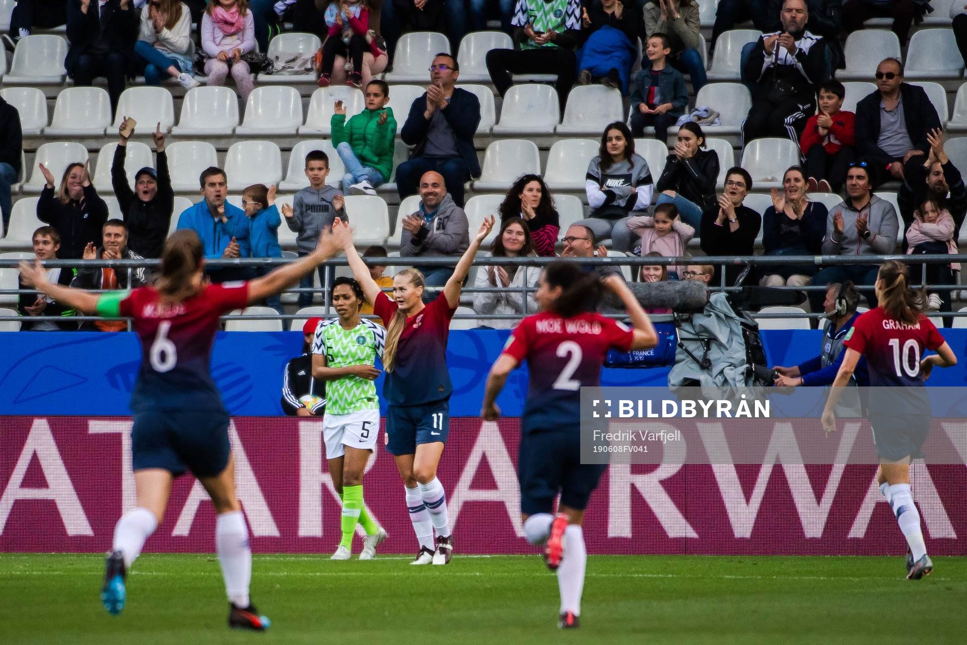 Lisa-Marie Karlseng Utland of Norway celebrate
