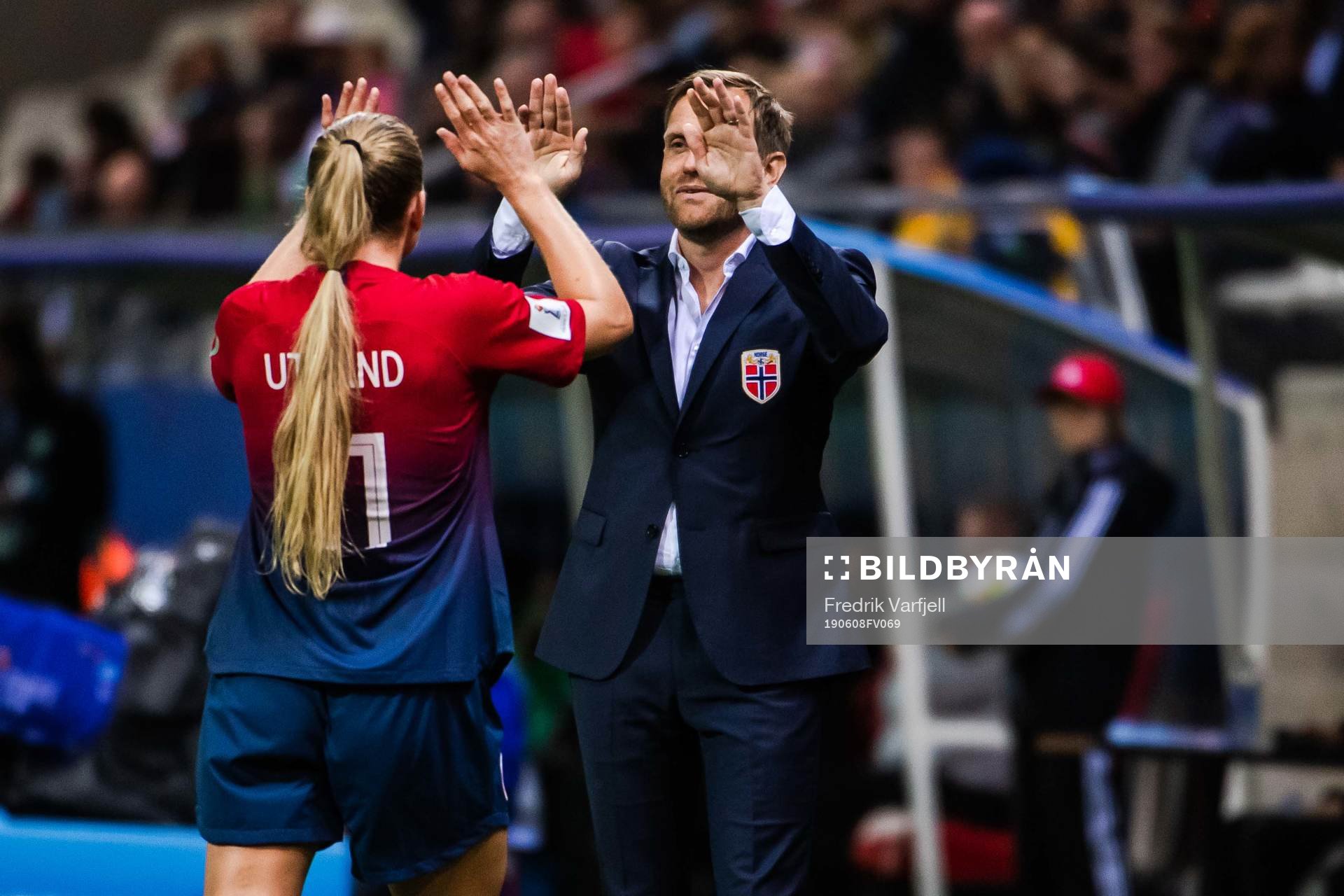 Lisa-Marie Karlseng Utland and Martin Sjögren, head coach
