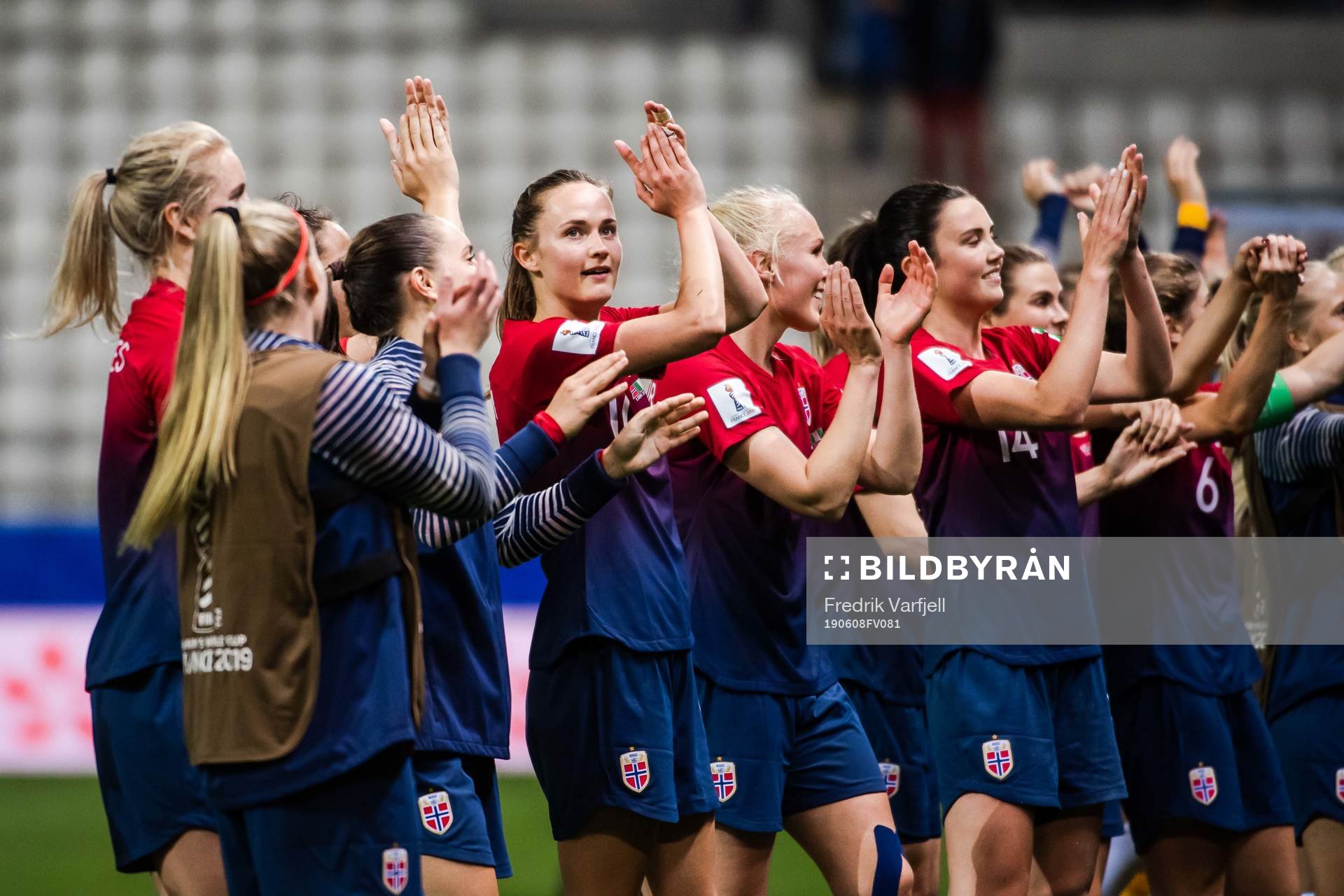 Caroline Graham Hansen of Norway celebrates
