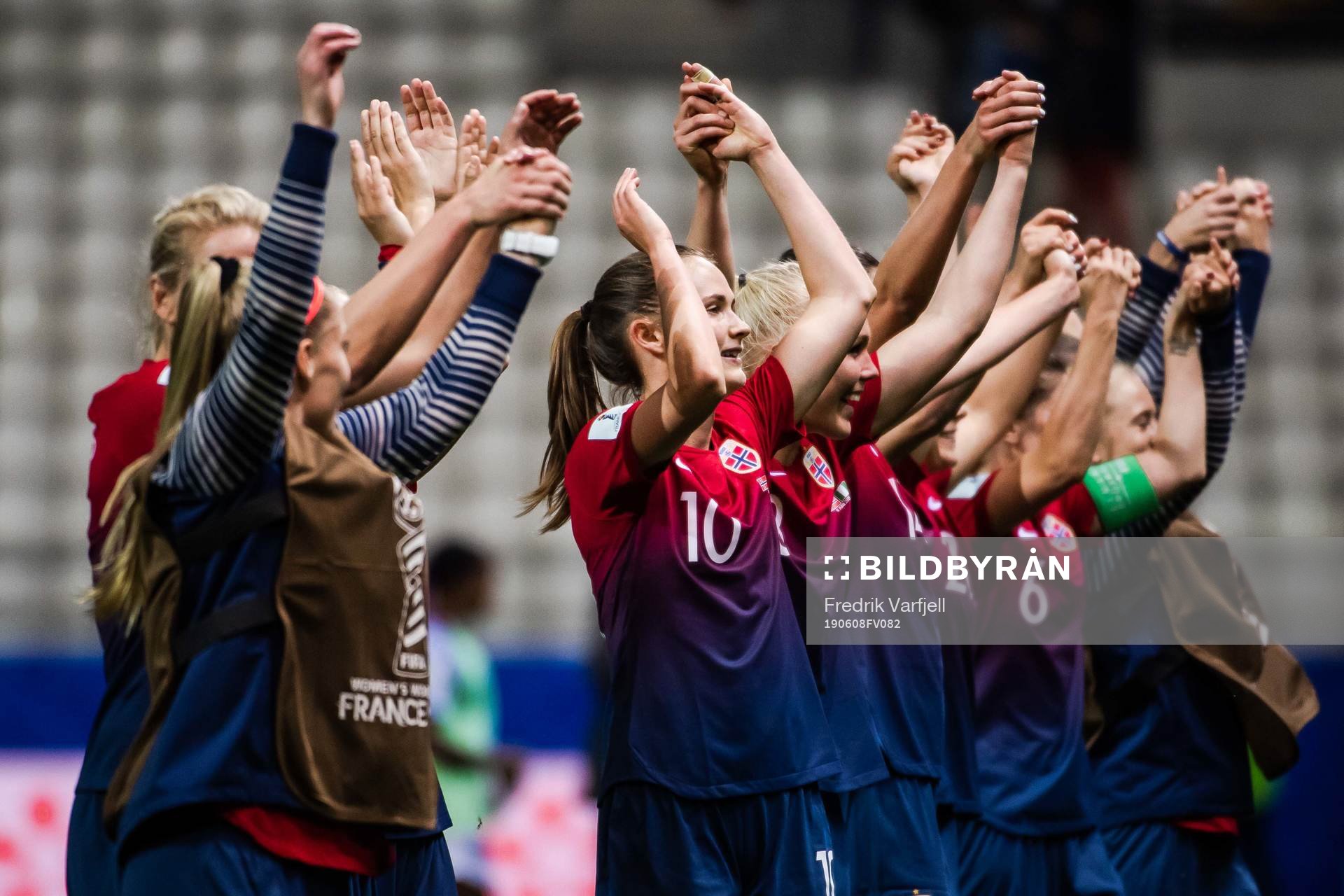 Caroline Graham Hansen of Norway celebrates