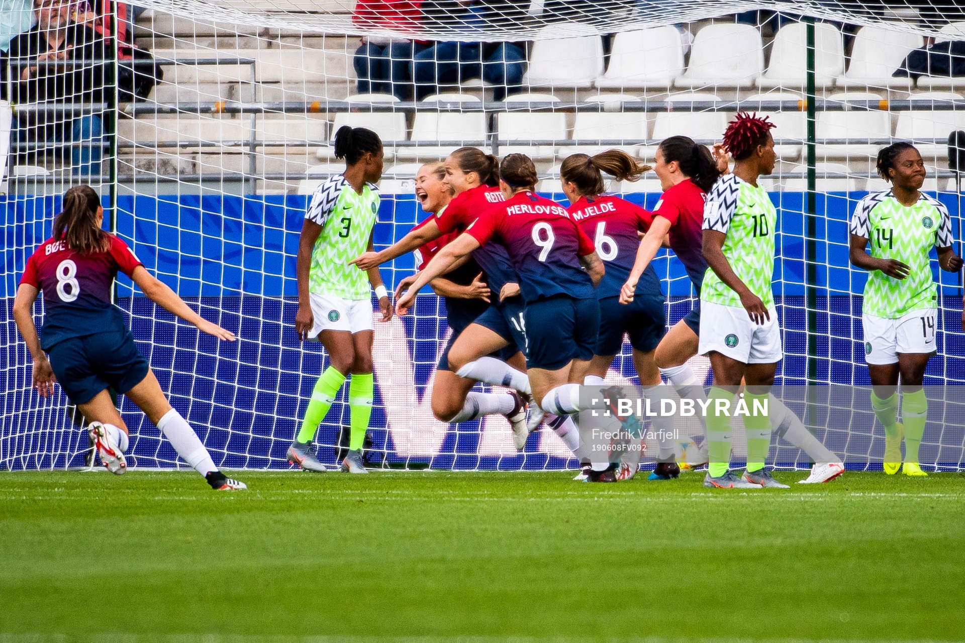 Guro Reiten of Norway celebrates