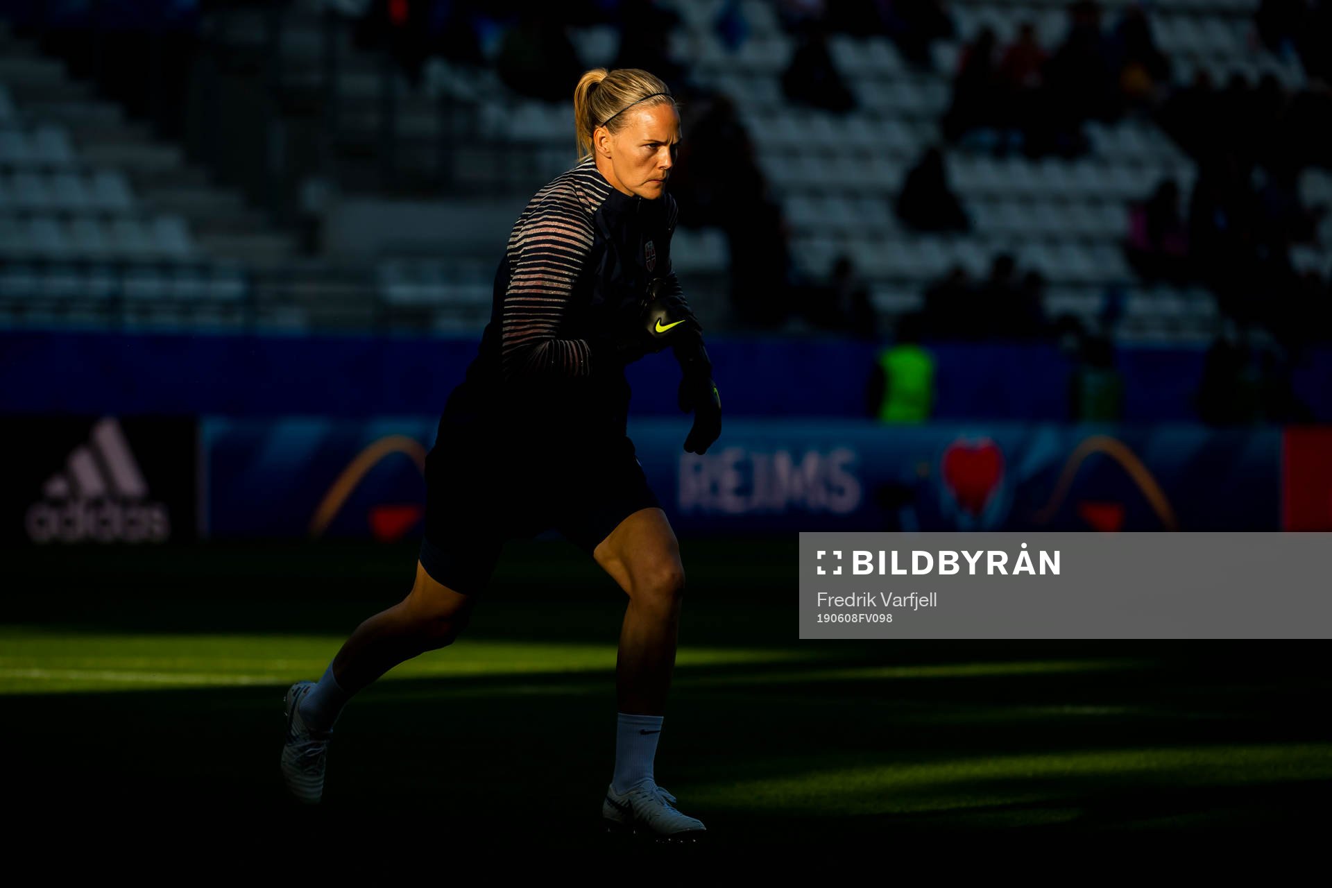 Goalkeeper Ingrid Hjelmseth of Norway