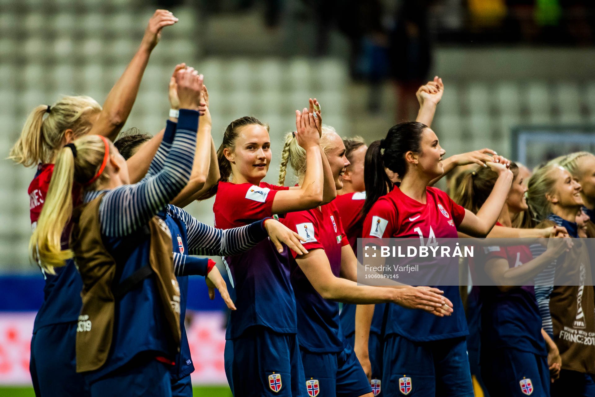 Caroline Graham Hansen of Norway celebrates with her