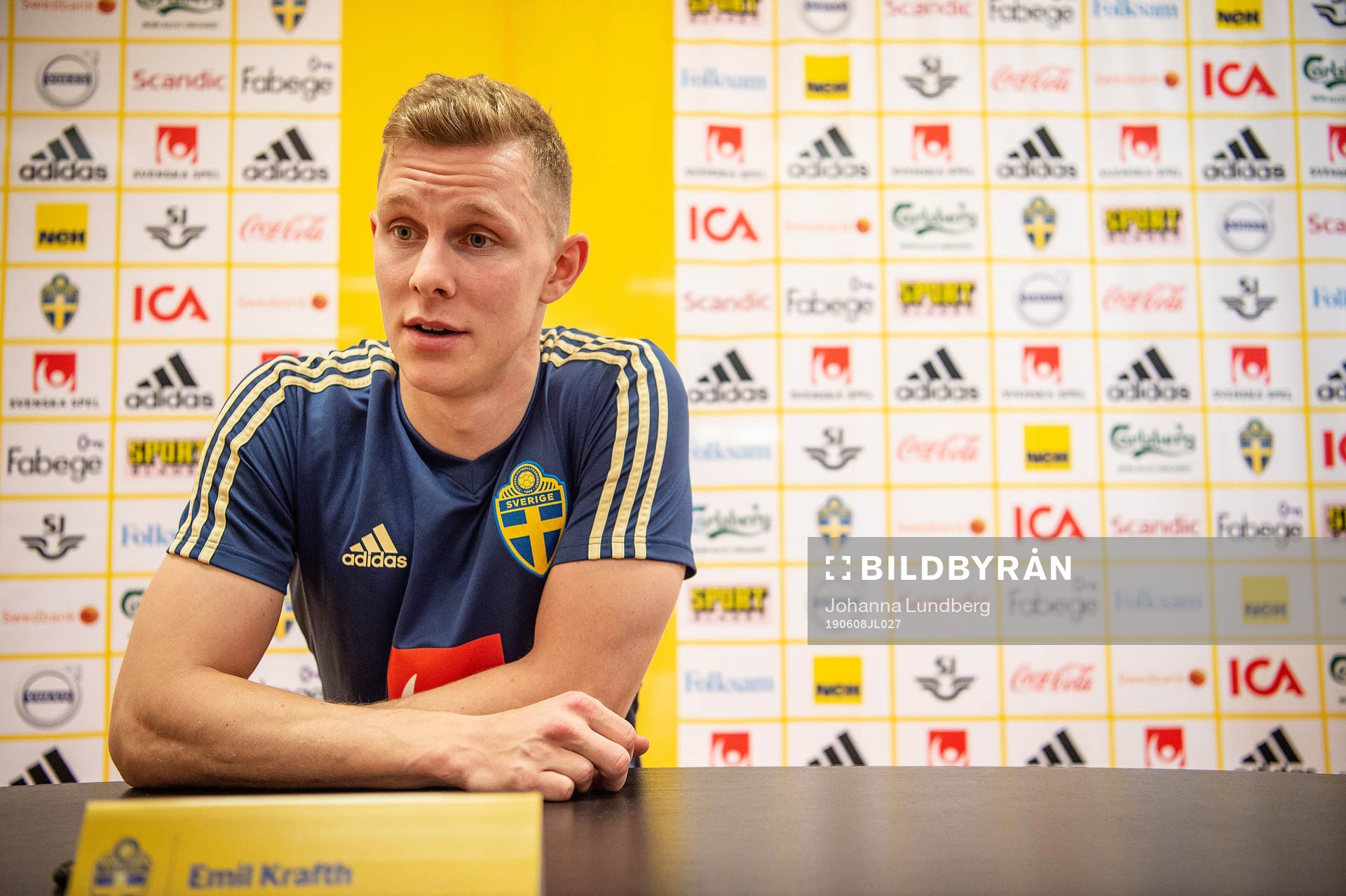 Emil Krafth of the Swedish national football team