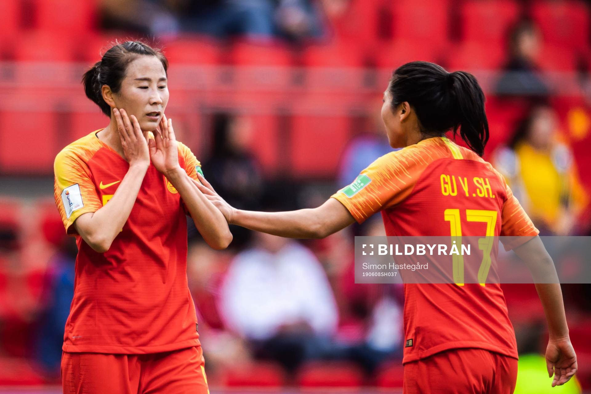 Li Yang of China looks dejected