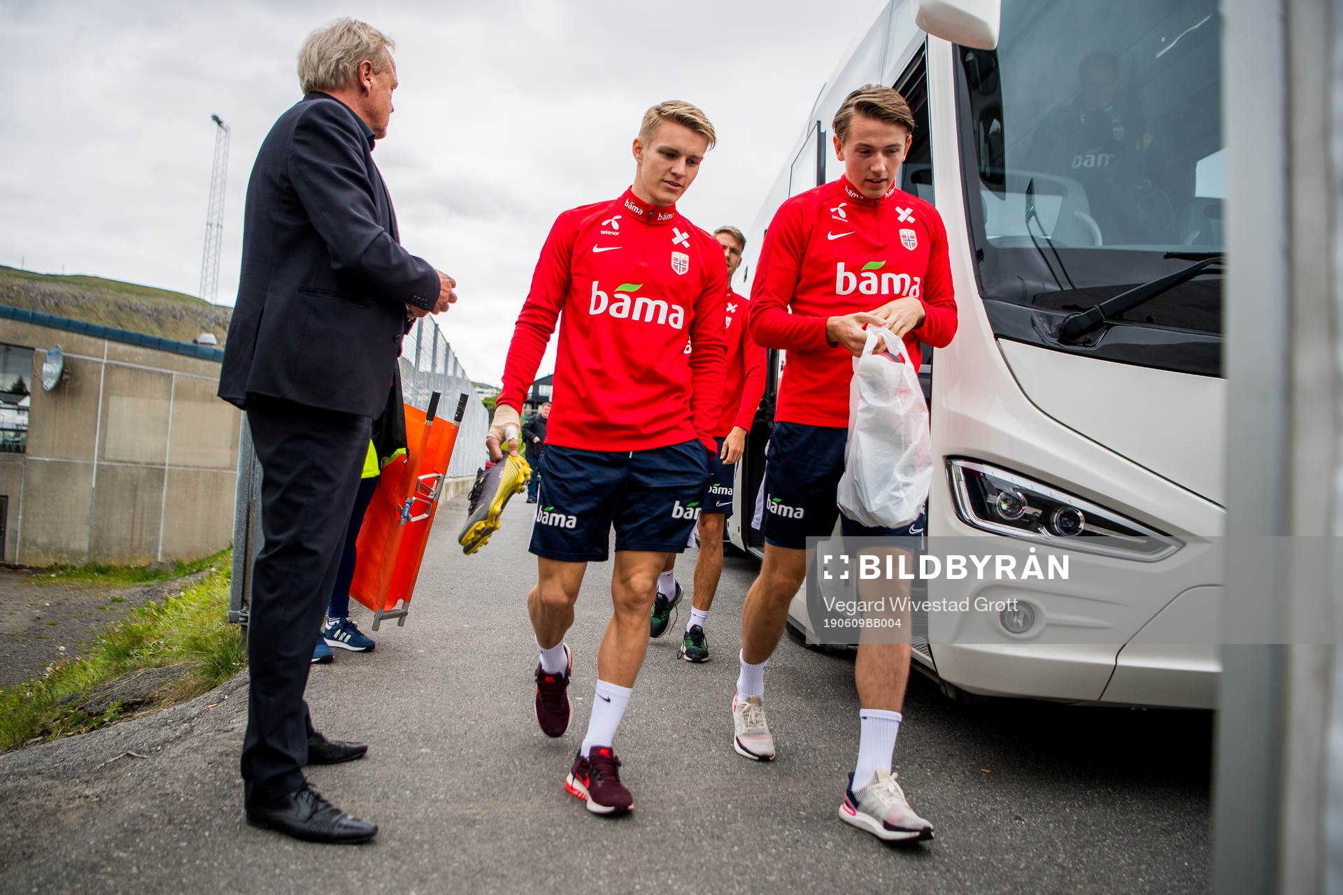 Martin Ødegaard and Sander Berge of Norway
