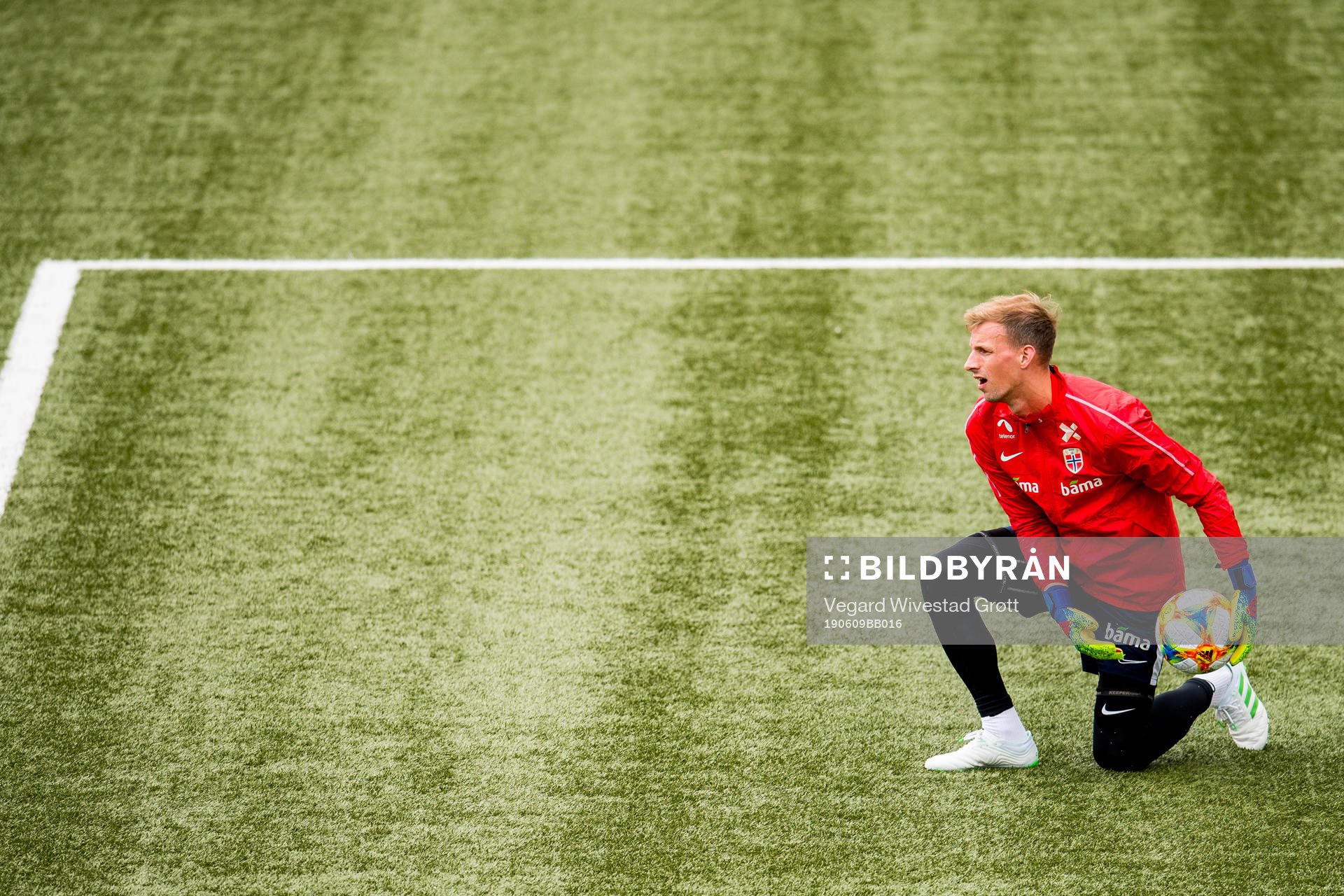 Goalkeeper André Hansen of Norway