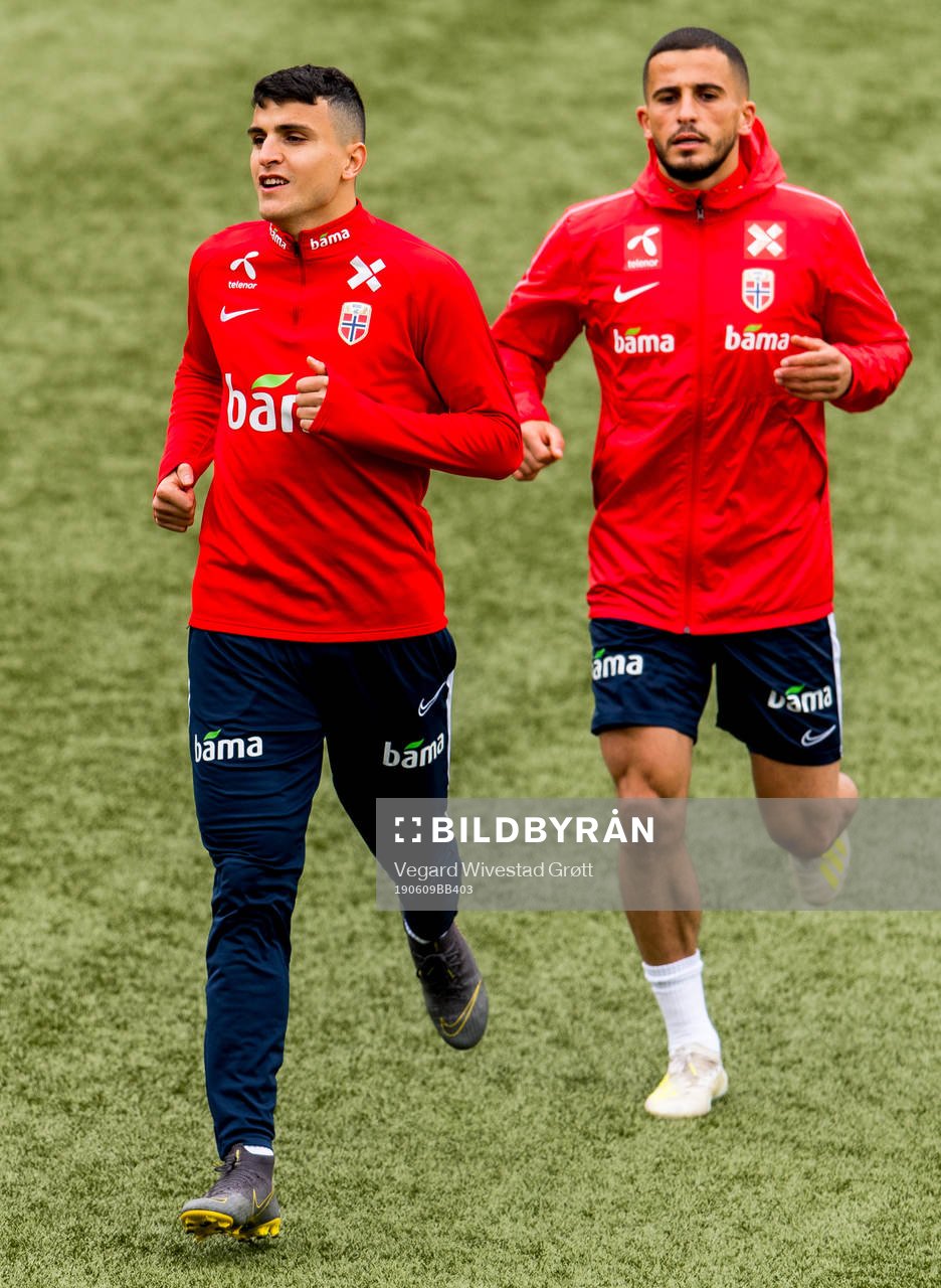 Mohamed Elyounoussi and Omar Elabdellaoui of Norway