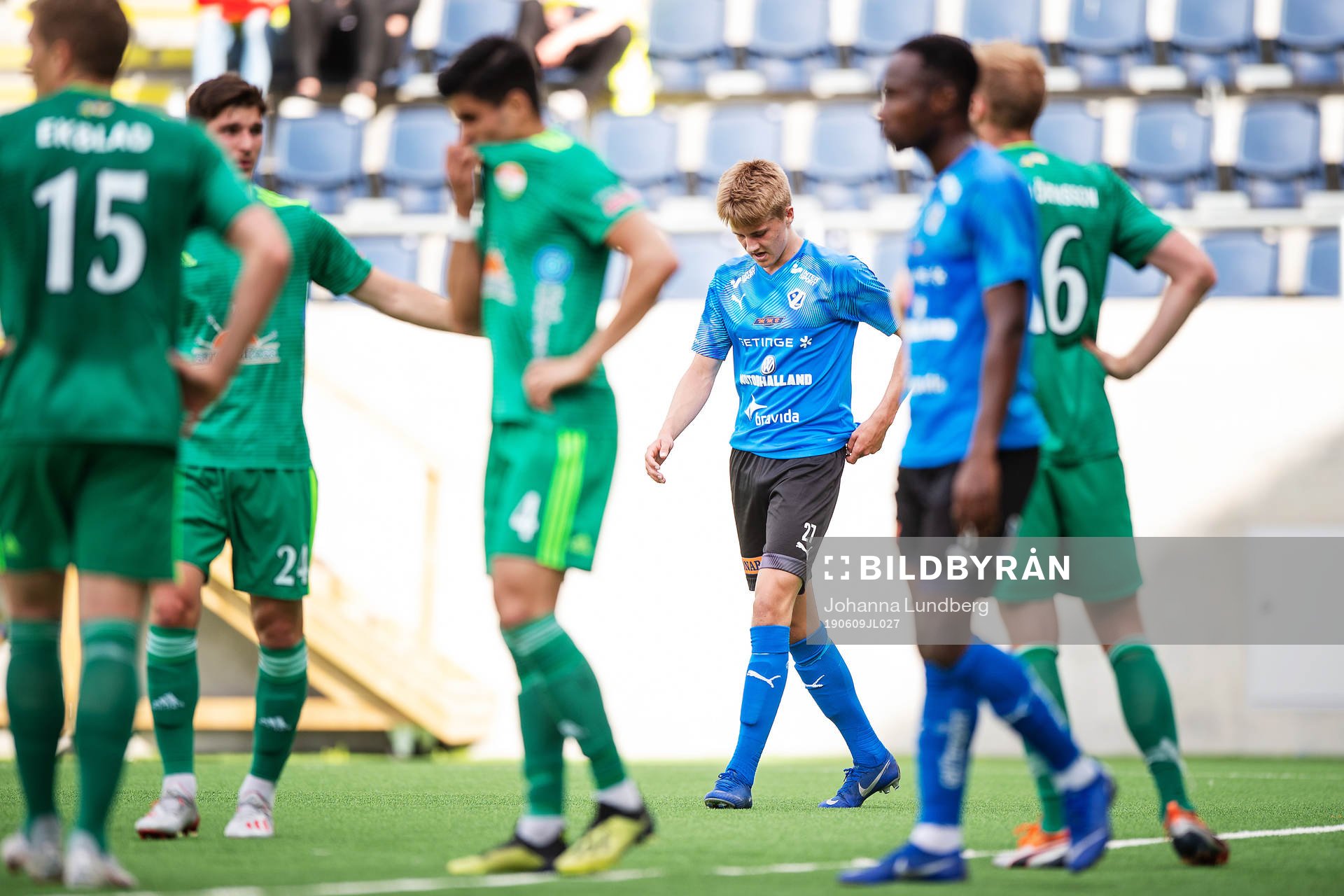 Halmstads Erik Ahlstrand deppar