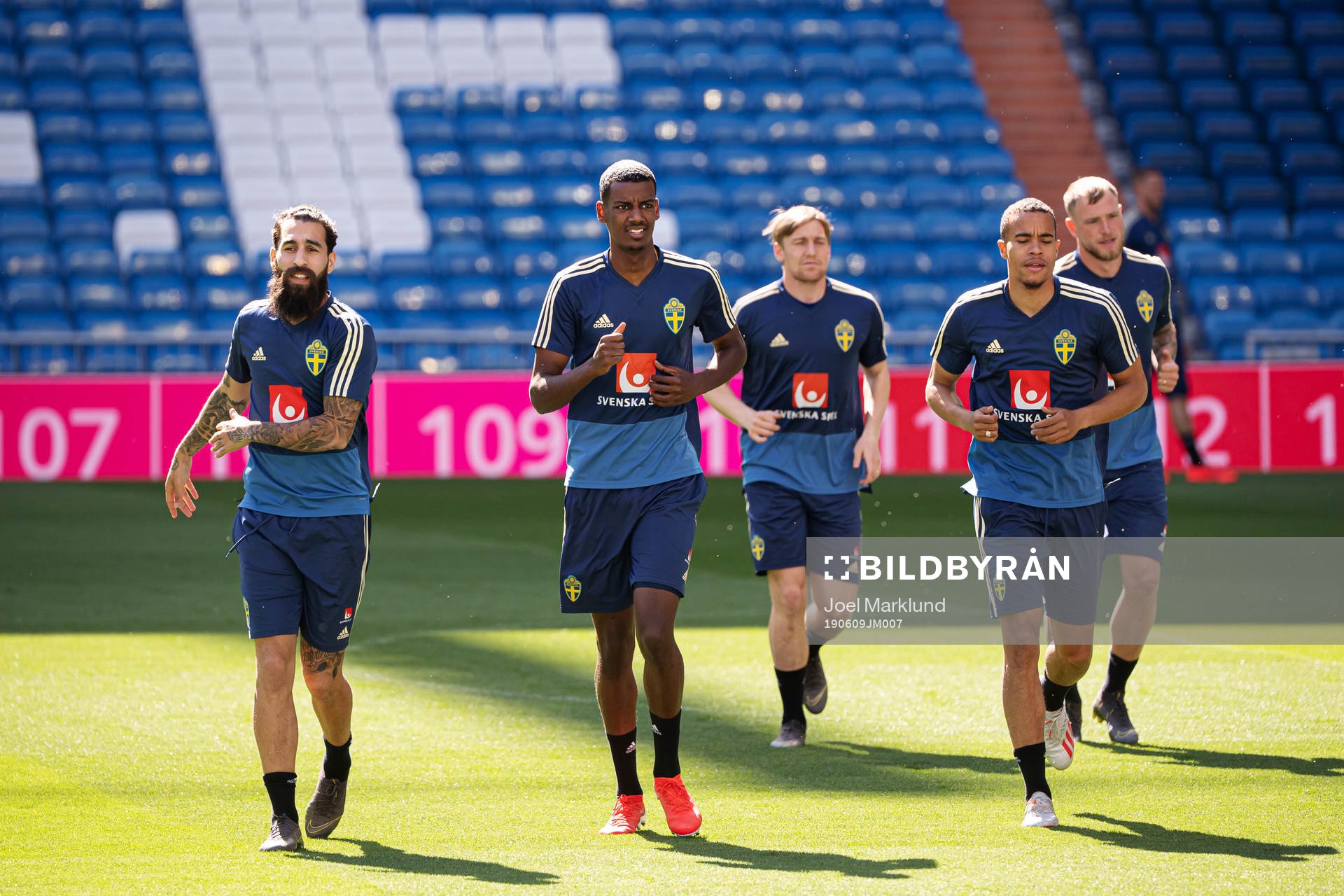 Jimmy Durmaz, Alexander Isak and Robin Quaison of the