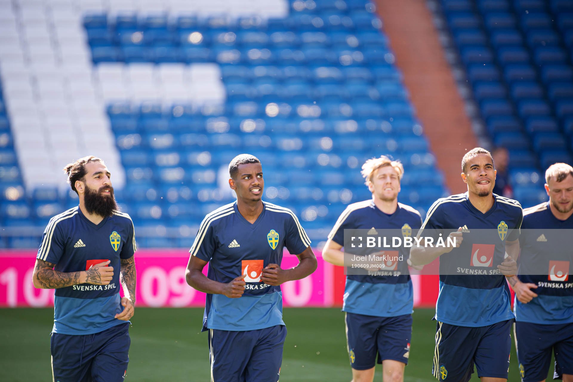 Jimmy Durmaz, Alexander Isak and Robin Quaison of the