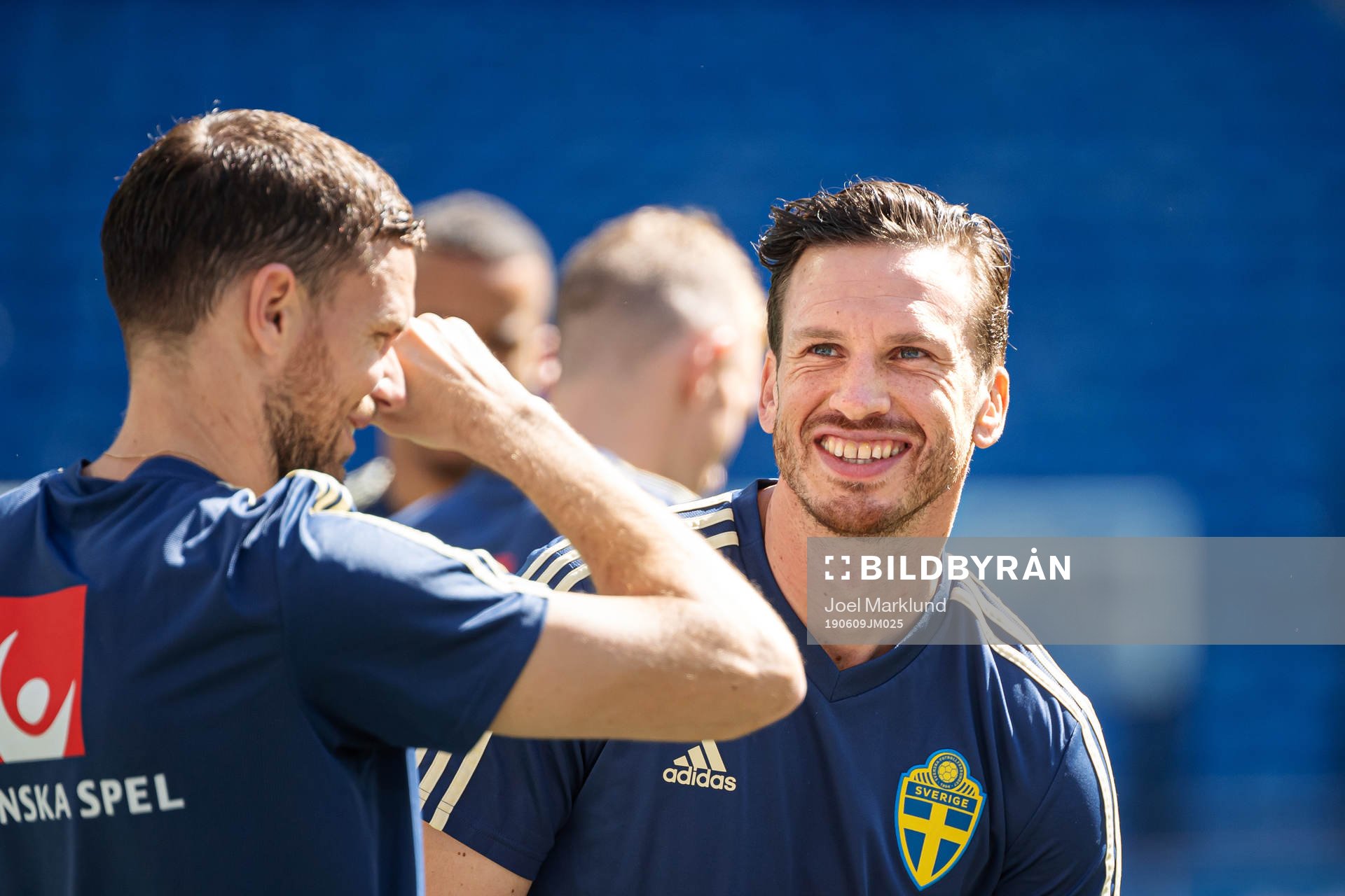 Marcus Berg and Gustav Svensson of the Swedish national