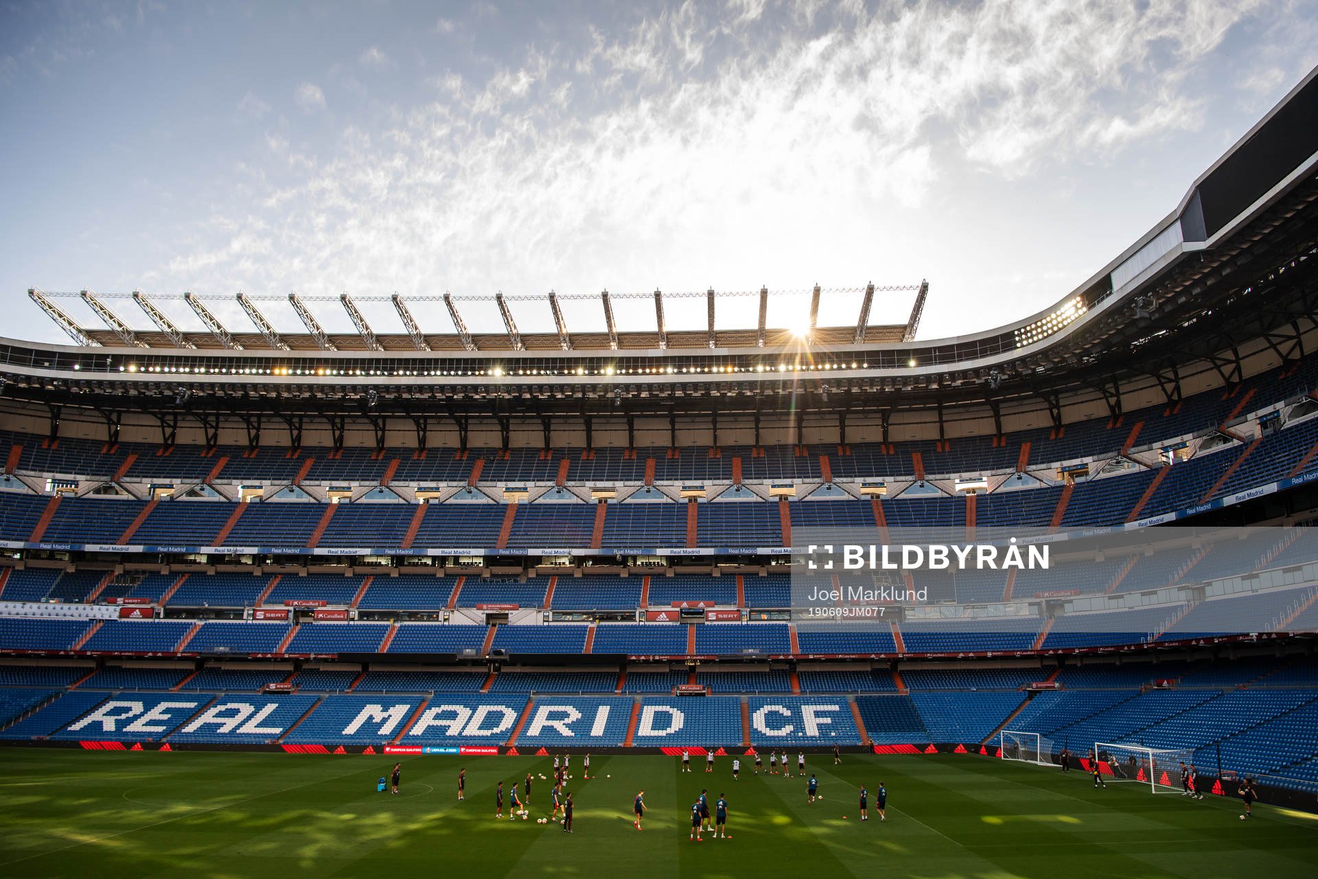 General view of the Spanish national football team training