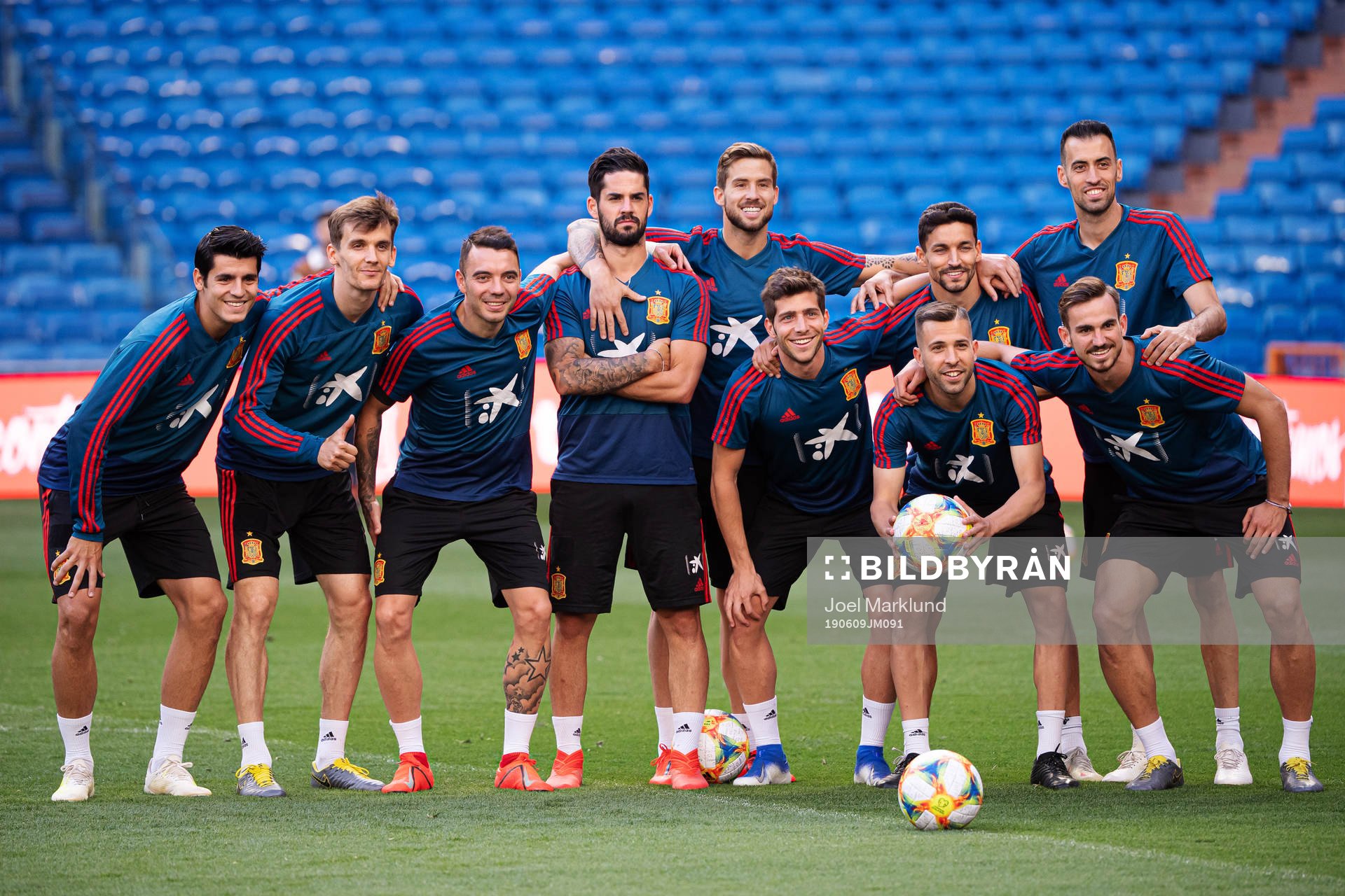 Players of the Spanish national football team including